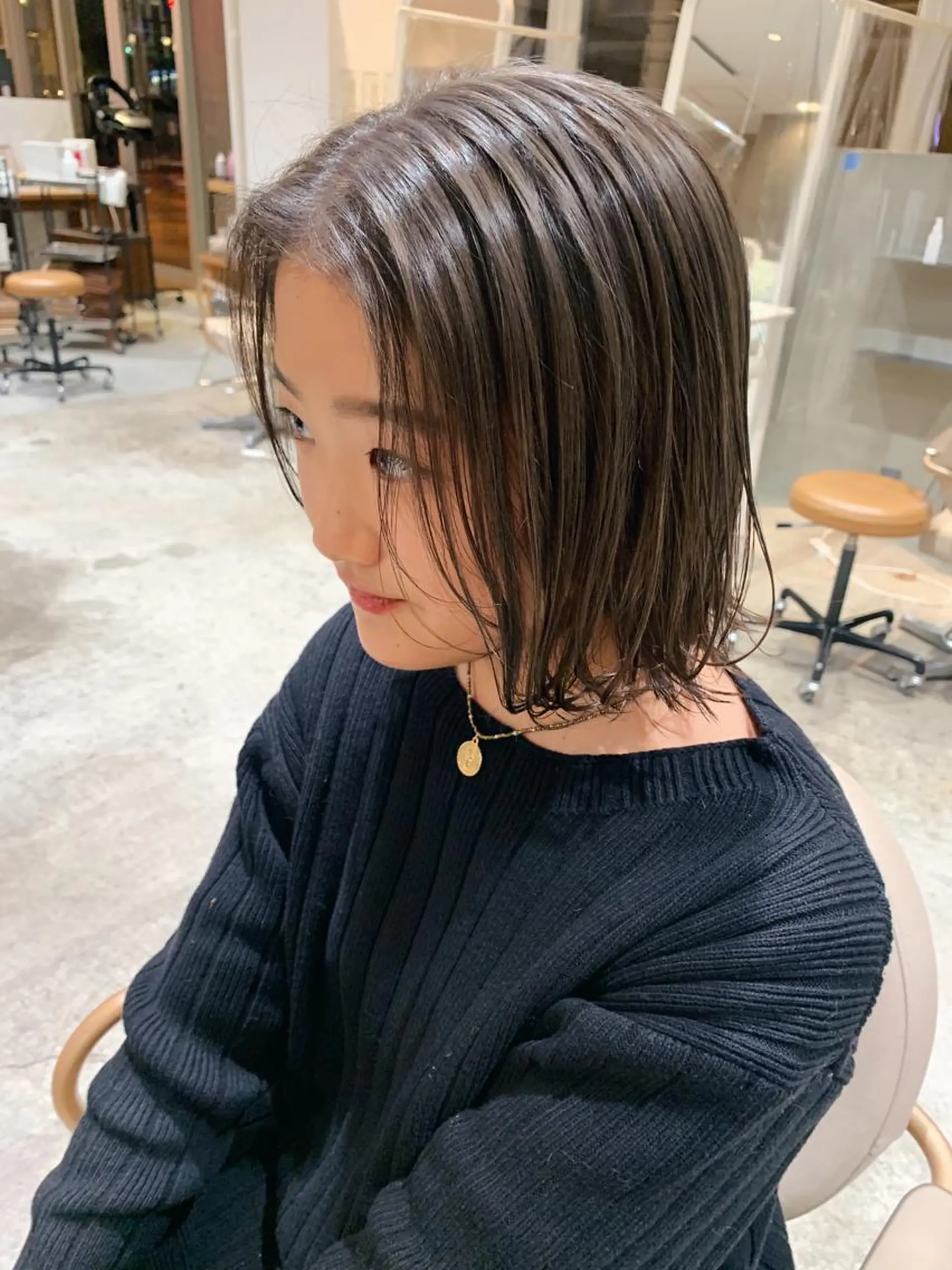 カラー カット ヘアカラー トリートメント ハイトーン/顔まわり レイヤー/YUKAのヘアスタイル