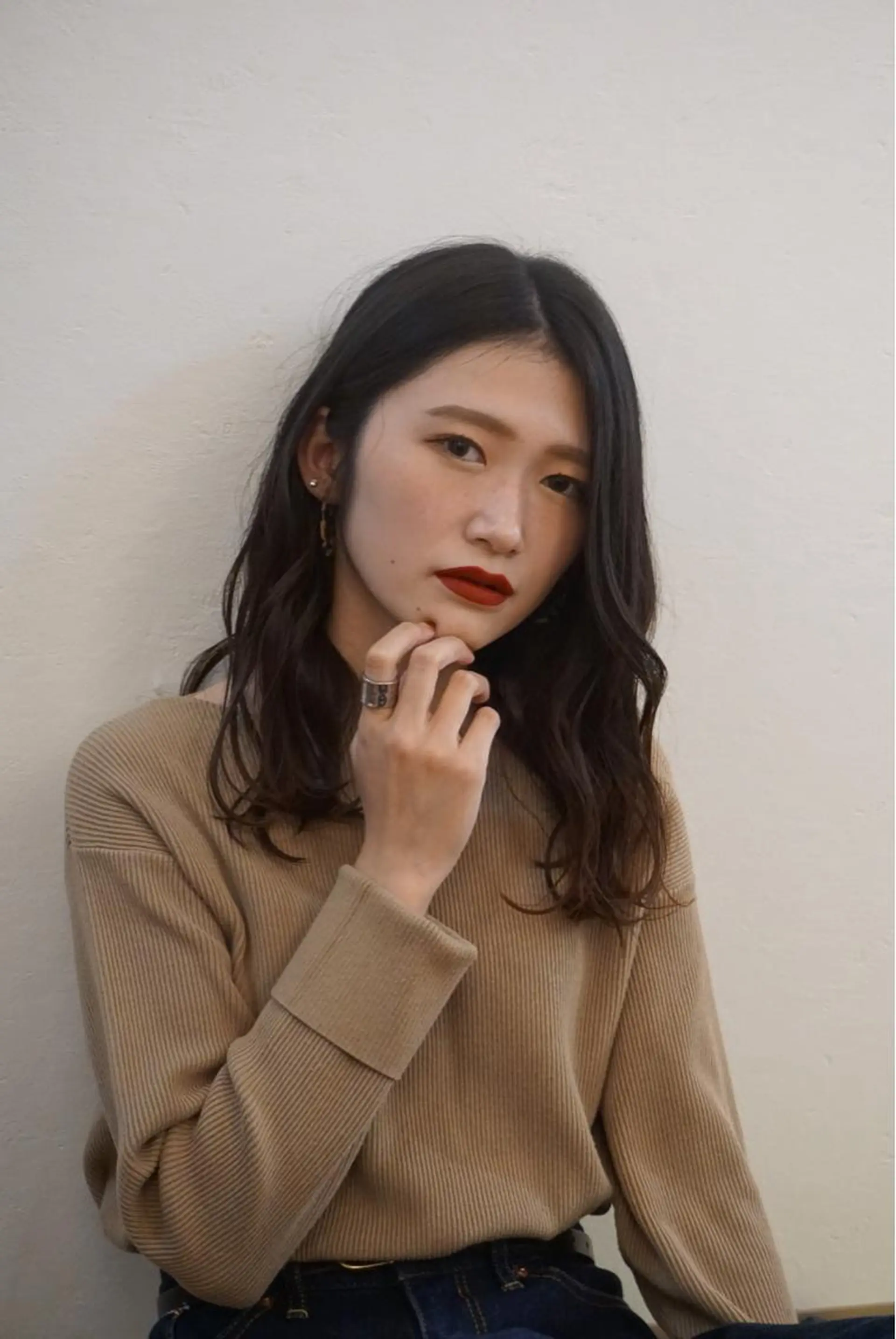 ミディアム 大場 優のヘアスタイル