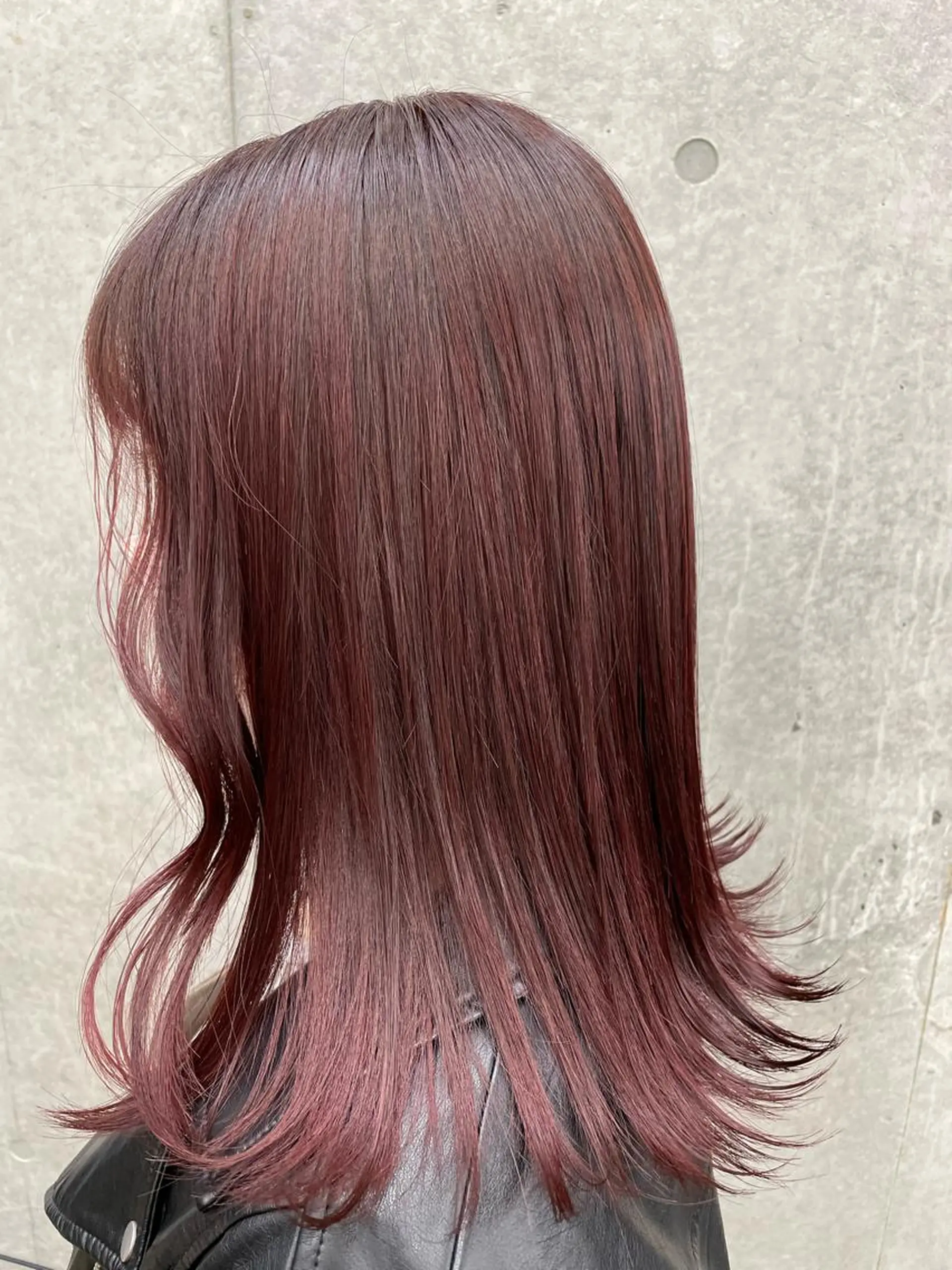 セミロング カラー ブラウンカラー ピンクカラー ピンクブラウン 巻ける縮毛矯正🌸 勝倉　麗のヘアスタイル