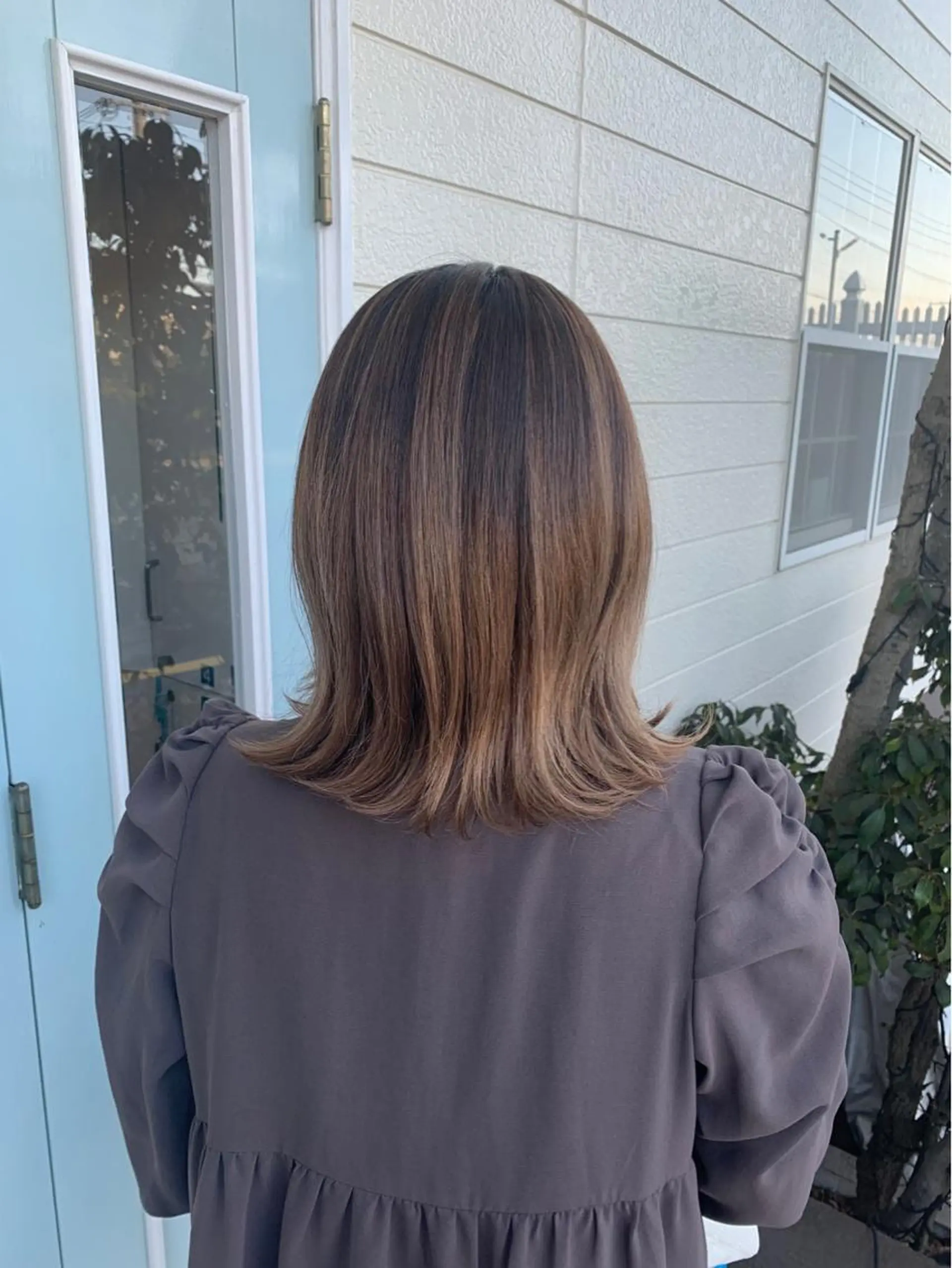 セミロング カラー 武本 勇樹のヘアスタイル