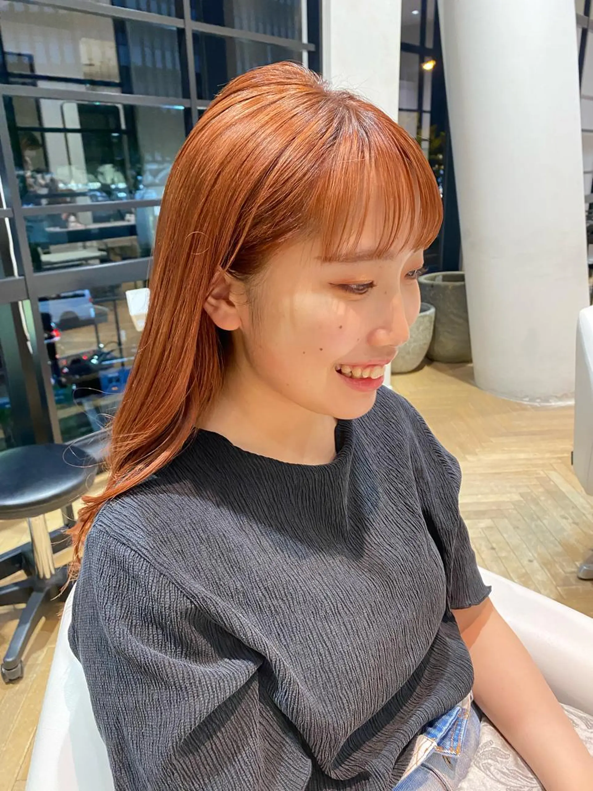 セミロング カラー ヘアカラー 増井 彩乃のヘアスタイル