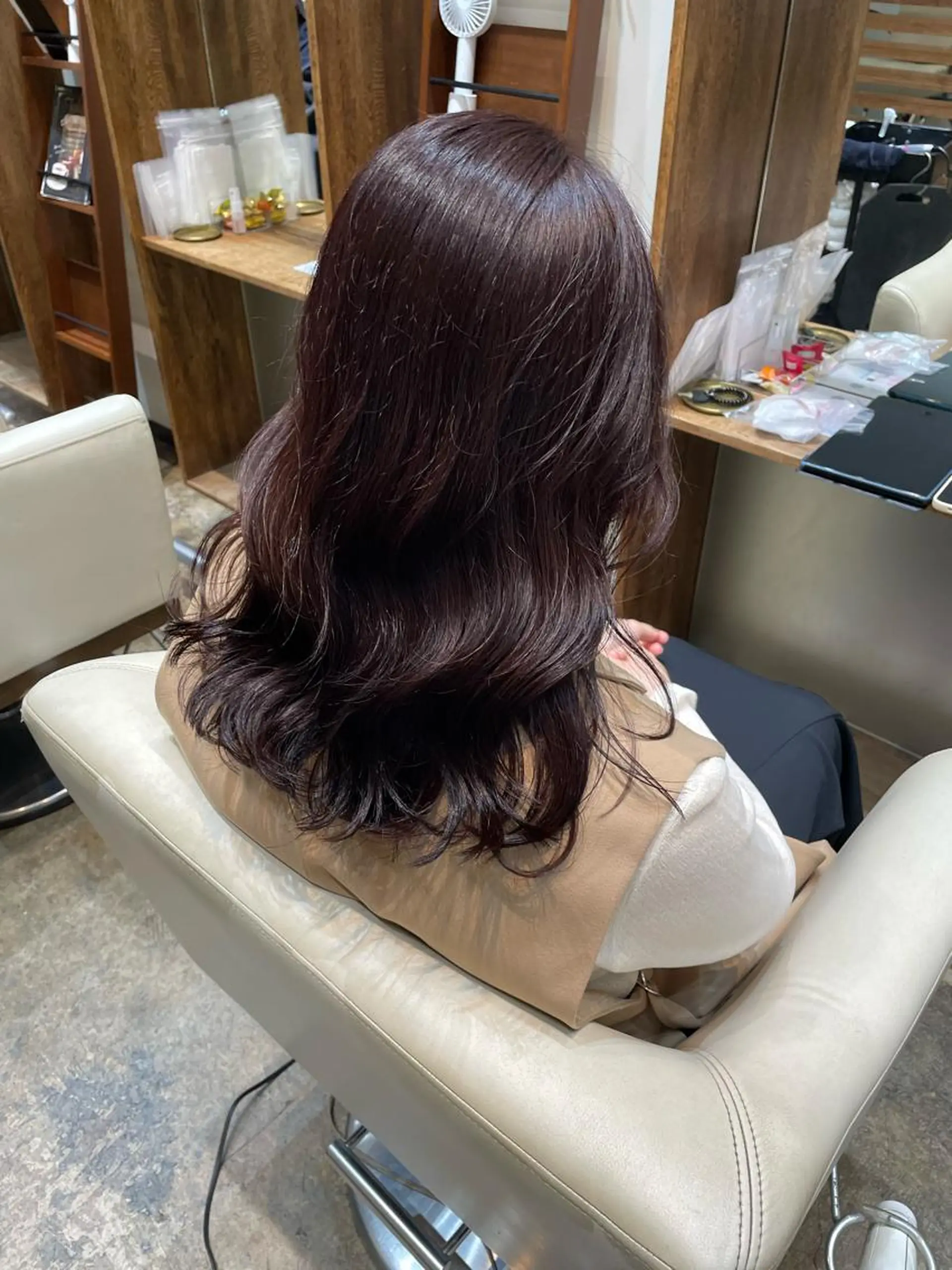 セミロング カラー カット ヘアカラー トリートメント 【完全個室】髪質改善 暖色カラー/山崎唯奈のヘアスタイル