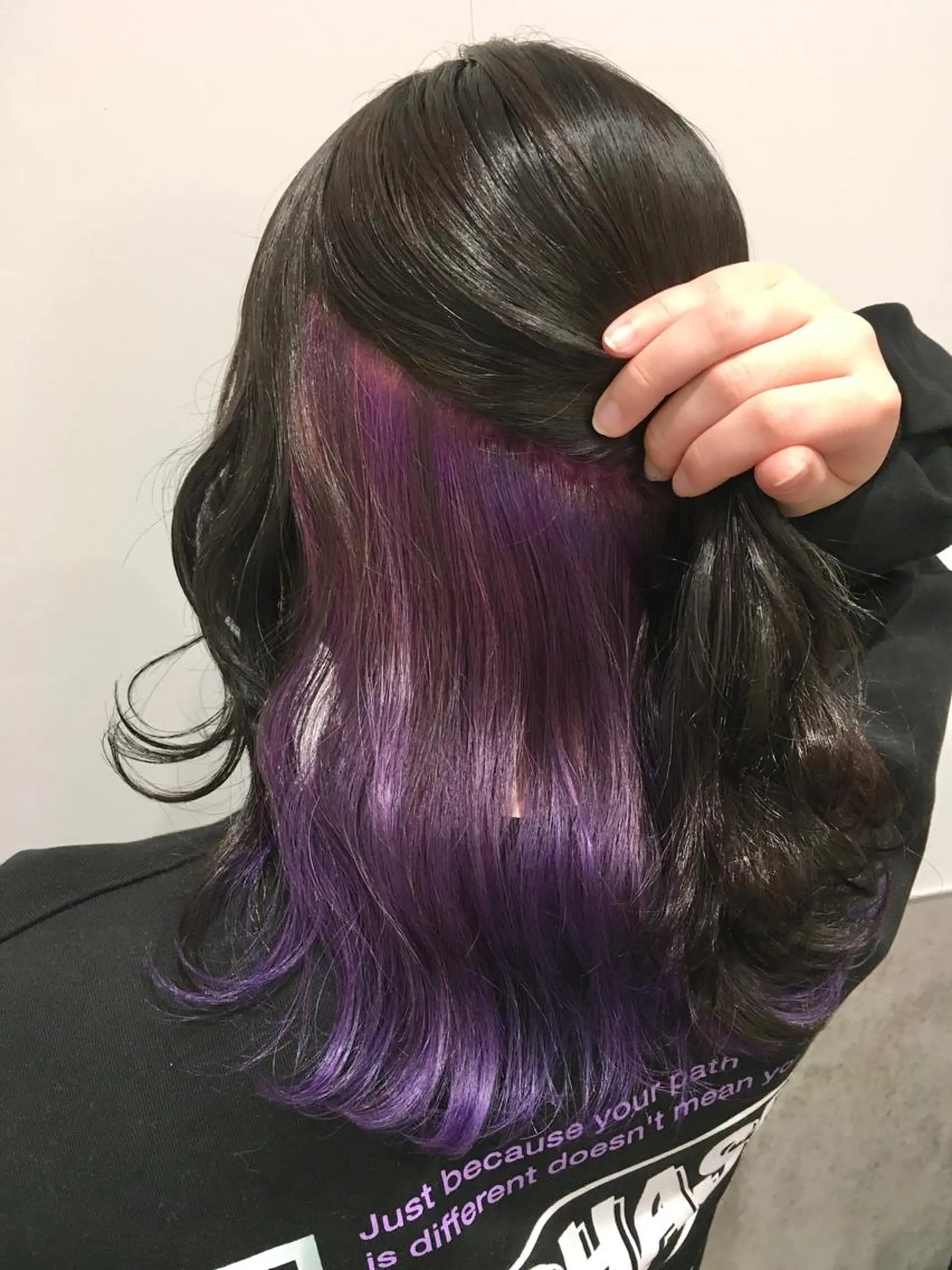 セミロング カラー パープルカラー ヘアカラー トリートメント ヘッドスパ ヘアセット go today shaire salon 本店所属・yoshi ☆のヘアスタイル