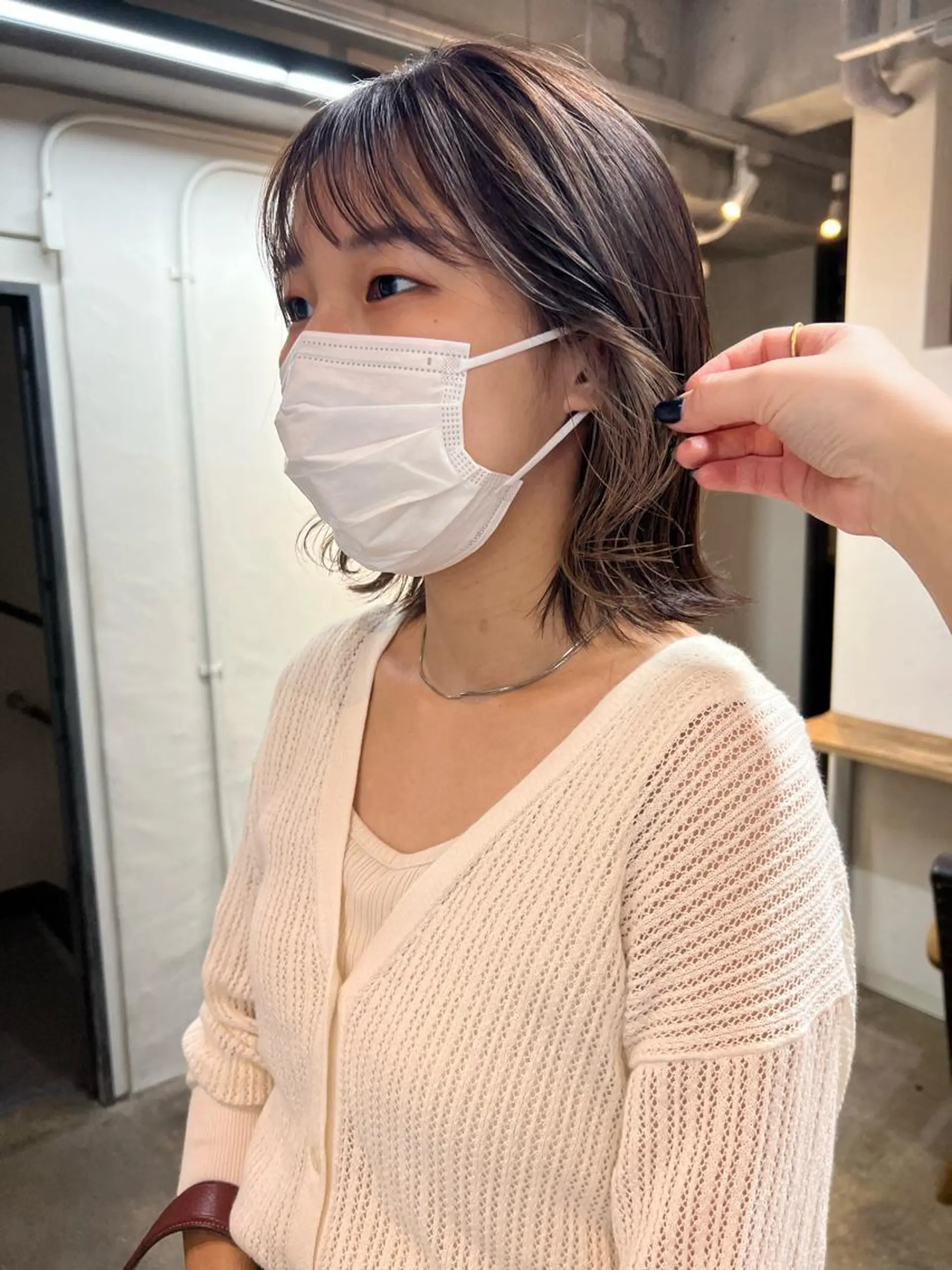 ミディアム ヘアカラー トリートメント 東のりか/ハイトーン ブリーチカラー/ボブのヘアスタイル