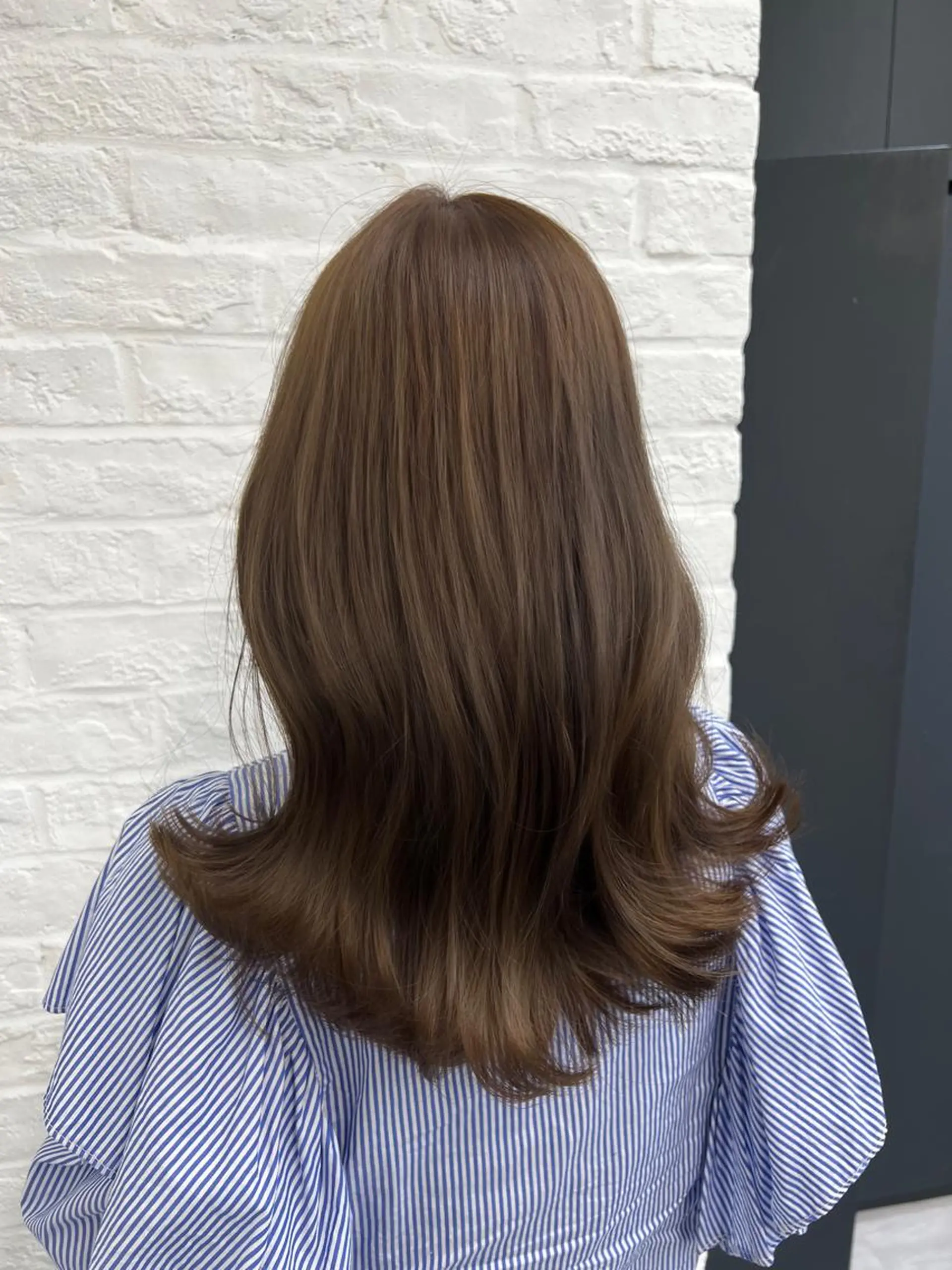 セミロング カラー 韓国ヘア♡ 顔まわりカットayaのヘアスタイル