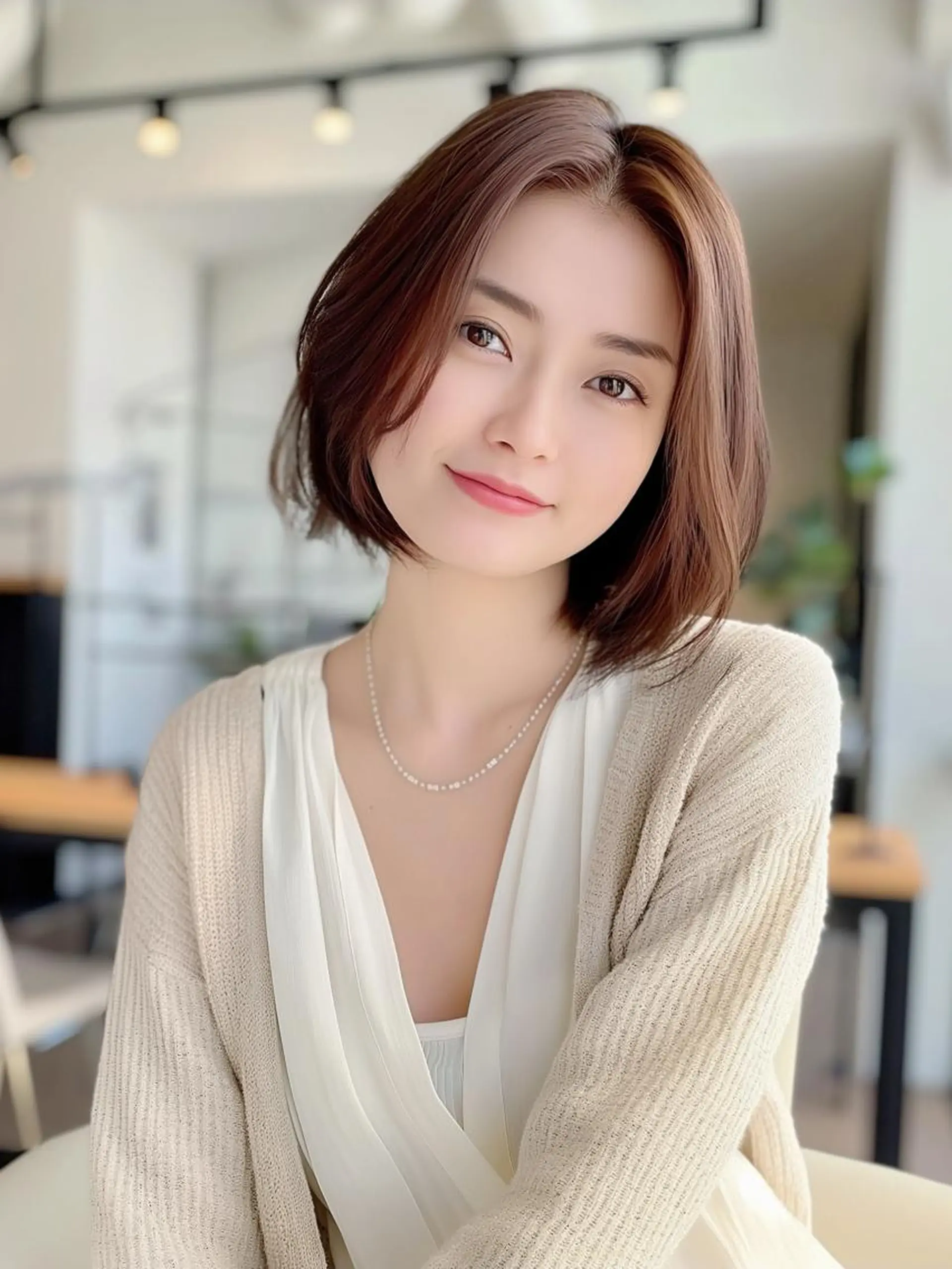 ミディアム カット 髪質改善個室サロン Ｓｋｙ船堀のヘアスタイル