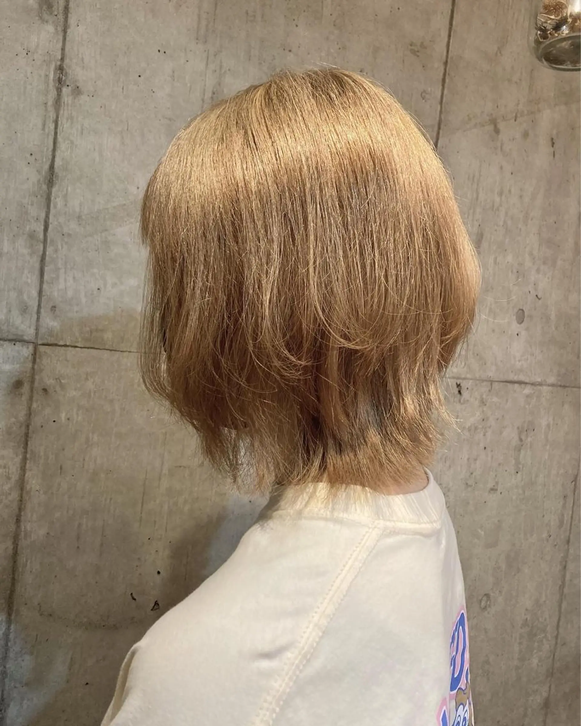 ミディアム ミディアムパーマ ボブ ハイライト 姫カット おくれ毛 ✂︎岡根 京花✂︎のヘアスタイル