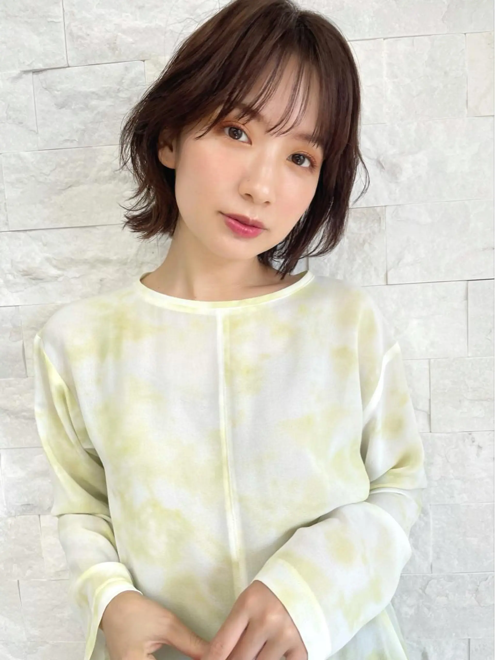 ミディアム 似合わせカット 小顔カット 結べるレイヤーボブ くびれLady表参道のヘアスタイル