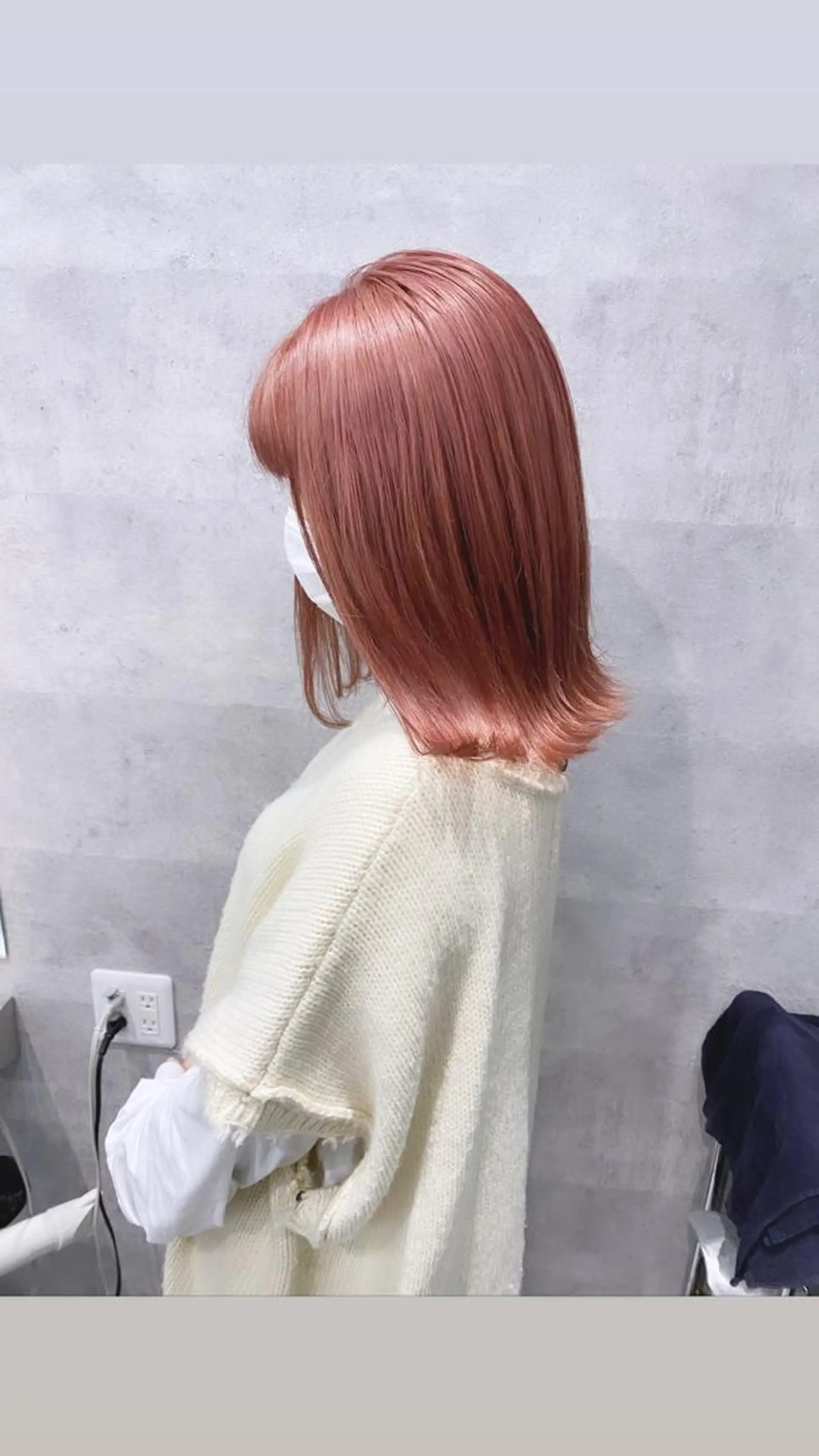 ミディアム カラー ベージュカラー ブリーチ ダブルカラー ピンクカラー ピンクベージュ Via officialのヘアスタイル