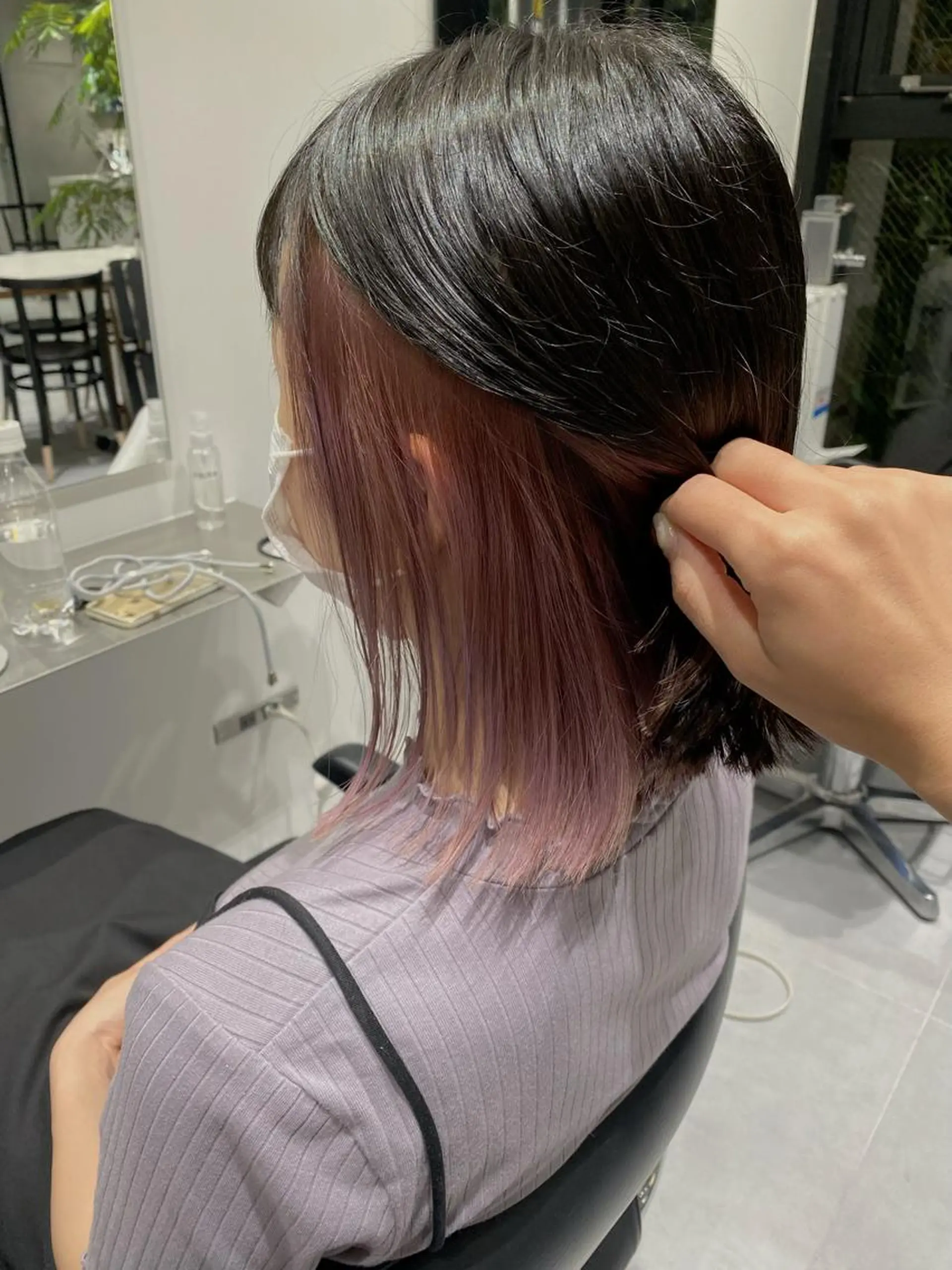 ショート カラー ヘアアレンジ インナーカラー stylist/蛯谷 珠里のヘアスタイル