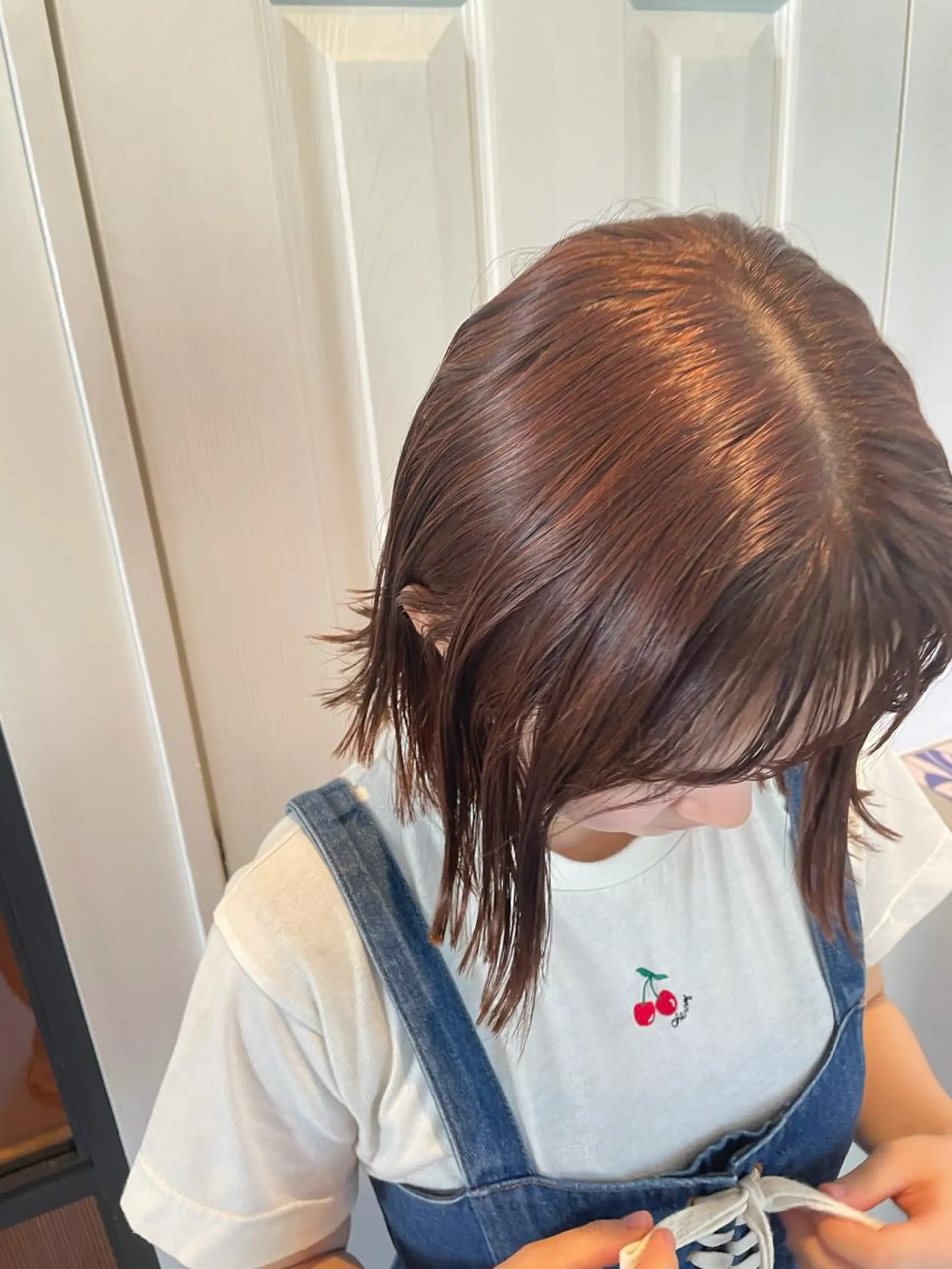 ミディアム カラー ブリーチ ブラウンカラー ブリーチなしカラー オレンジ オレンジブラウン ヘアカラー トリートメント 中目黒🌼 🌼ハナのヘアスタイル