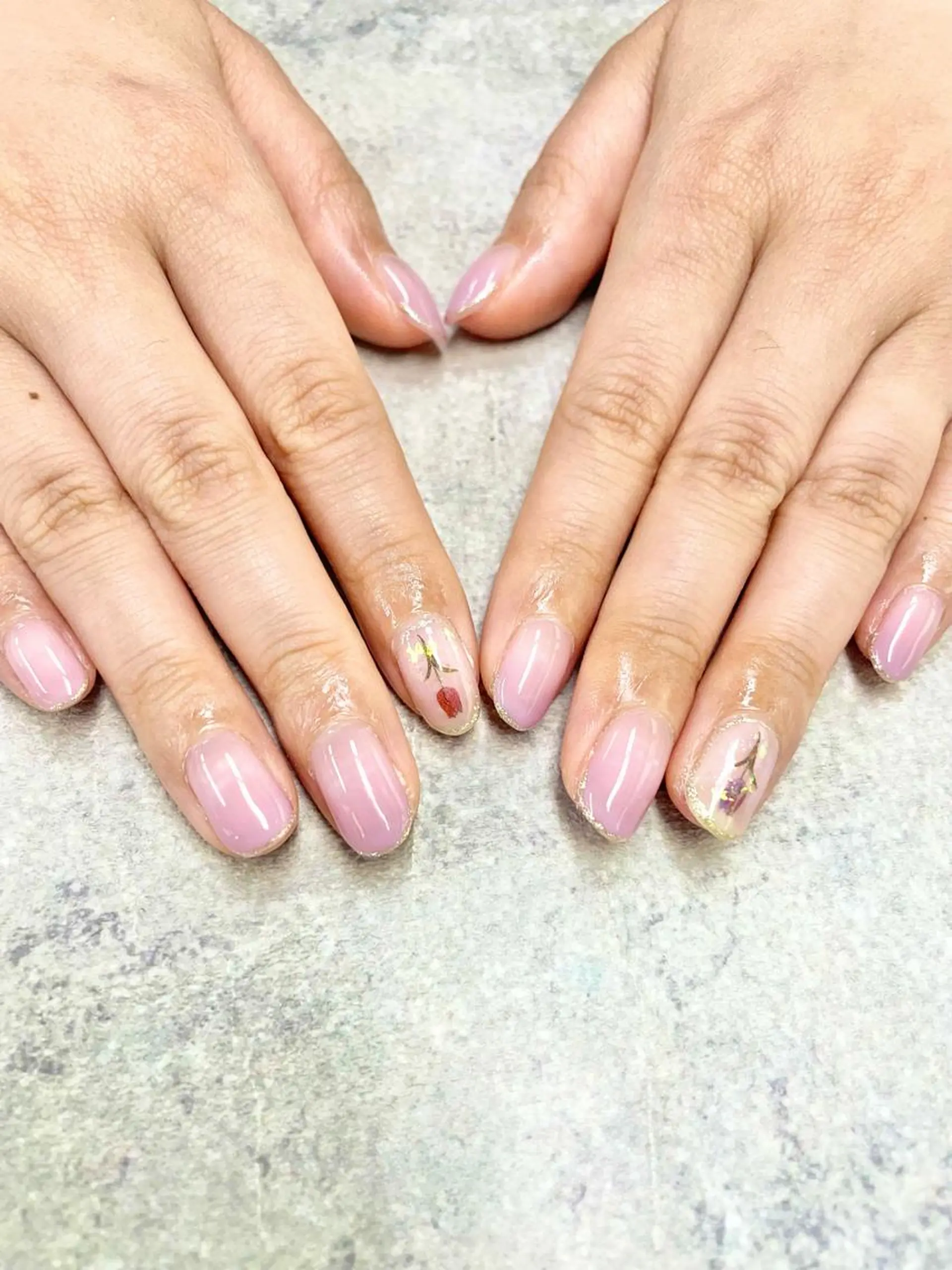 ネイル アートネイル ジェルネイル グラデーション オフィスネイル ピンク ハンドネイル FASTNAIL PLUS 新宿店のネイルデザイン