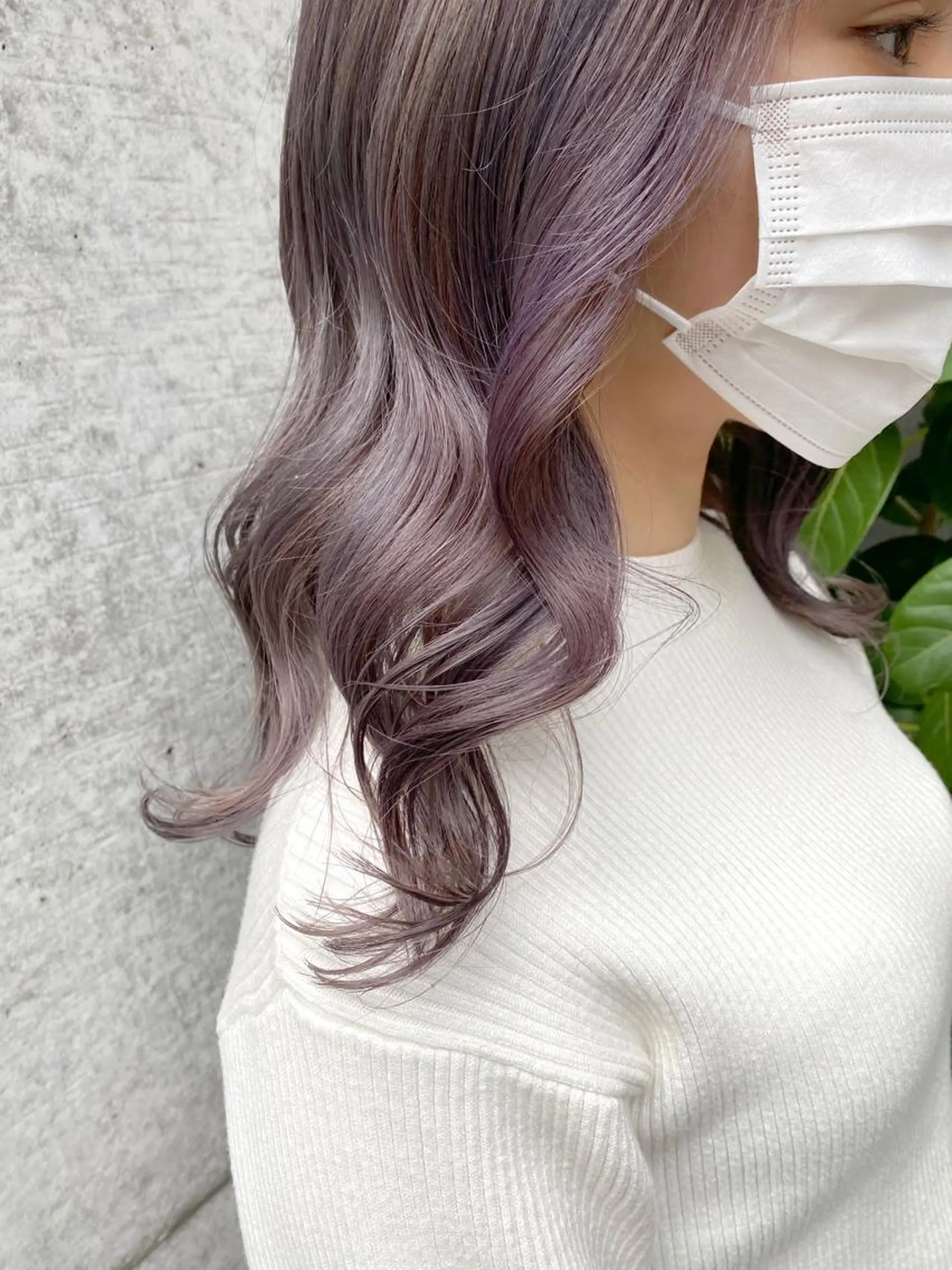 ロング カラー ラベンダーカラー ピンクカラー ピンクラベンダー ヨシンモリ 韓国風ヘア clomus所属・YUKA艶髪 🌸寛ぎ部屋のヘアスタイル