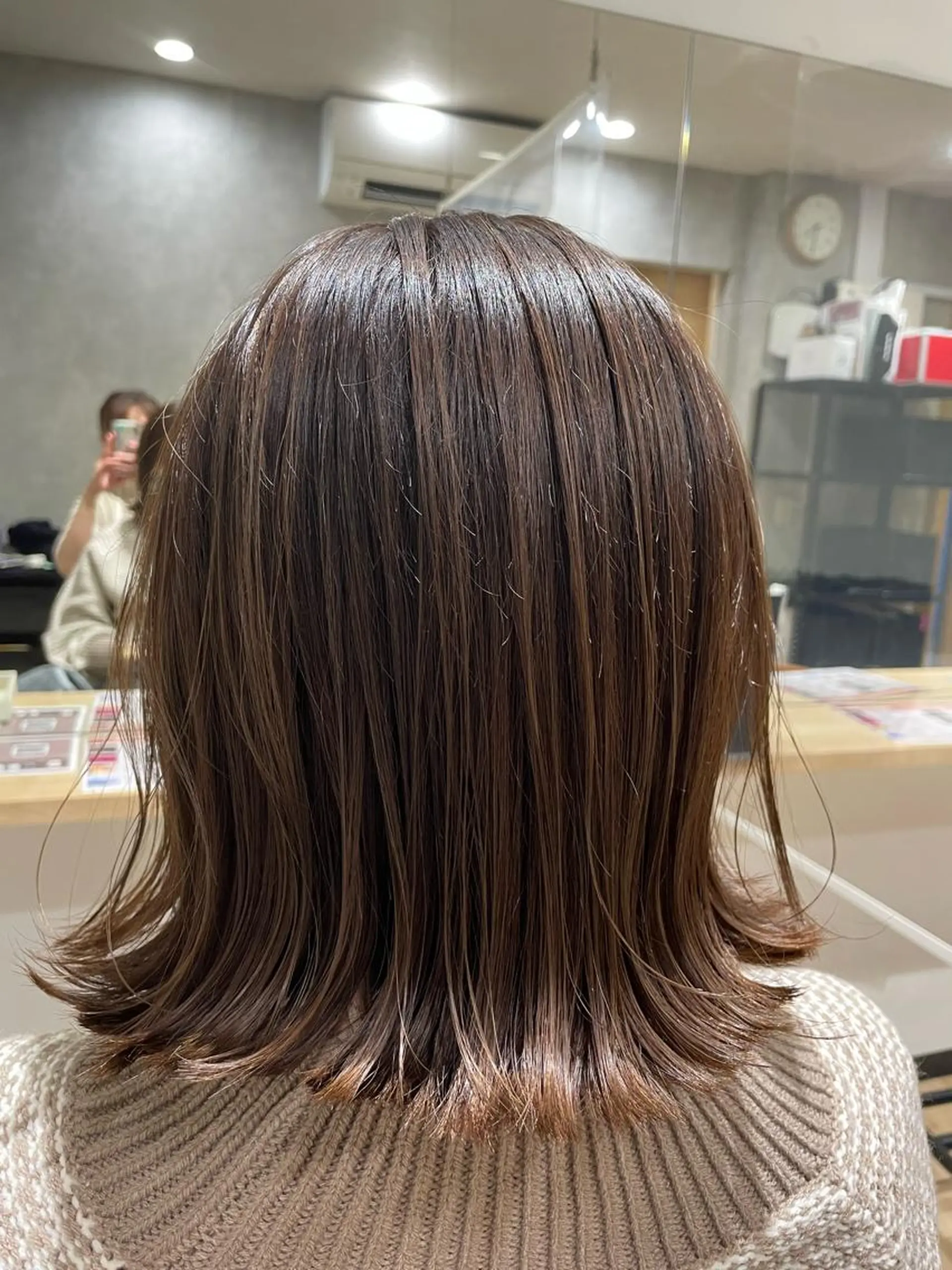 ミディアム カラー エンドウ　ミノリ🤎 /半個室/レイヤーのヘアスタイル