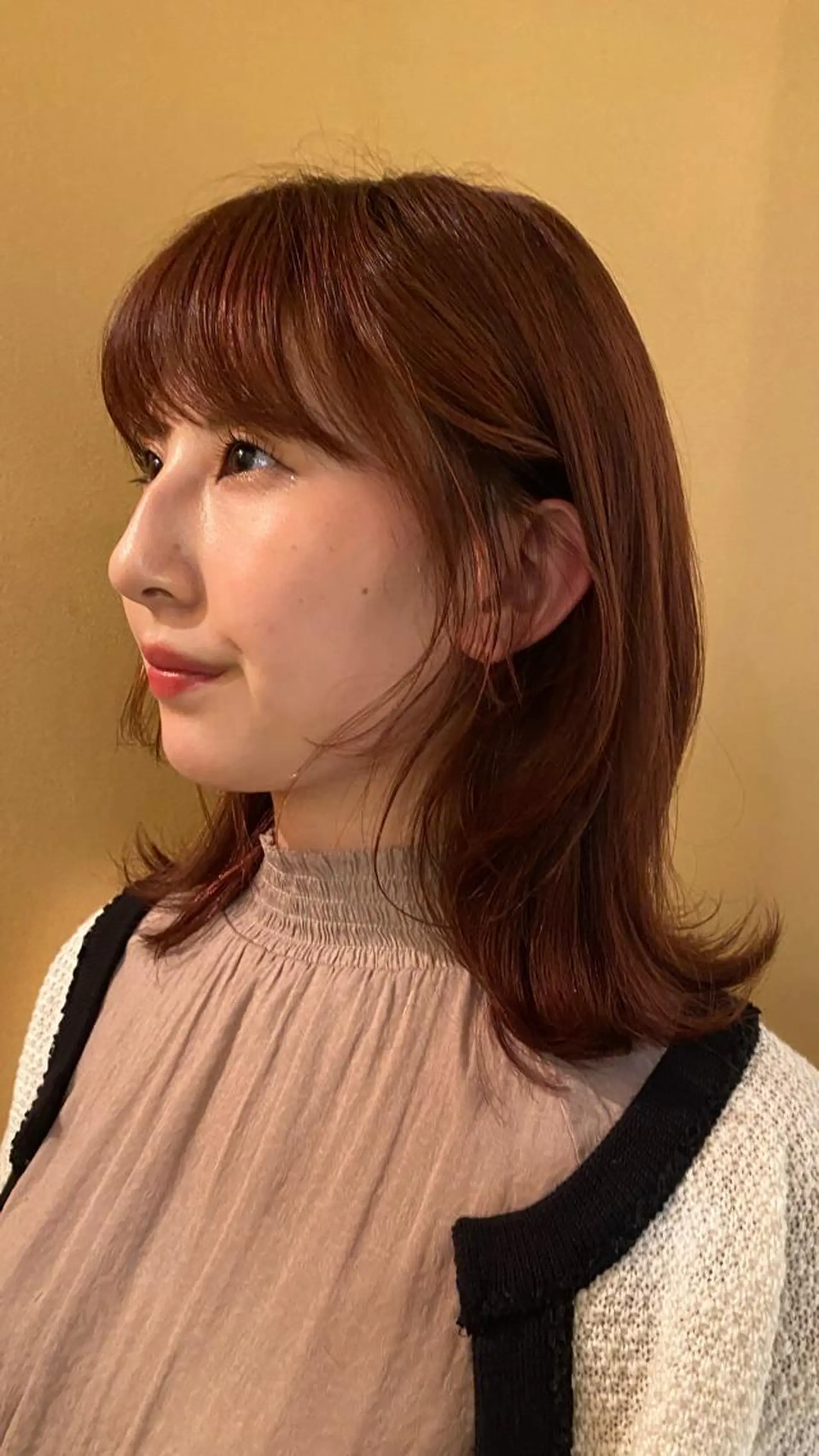 ミディアム レイヤーカット ウルフカット カット Aust hair Stella新宿所属・Yuki☺︎パーマ レイヤーカットのヘアスタイル