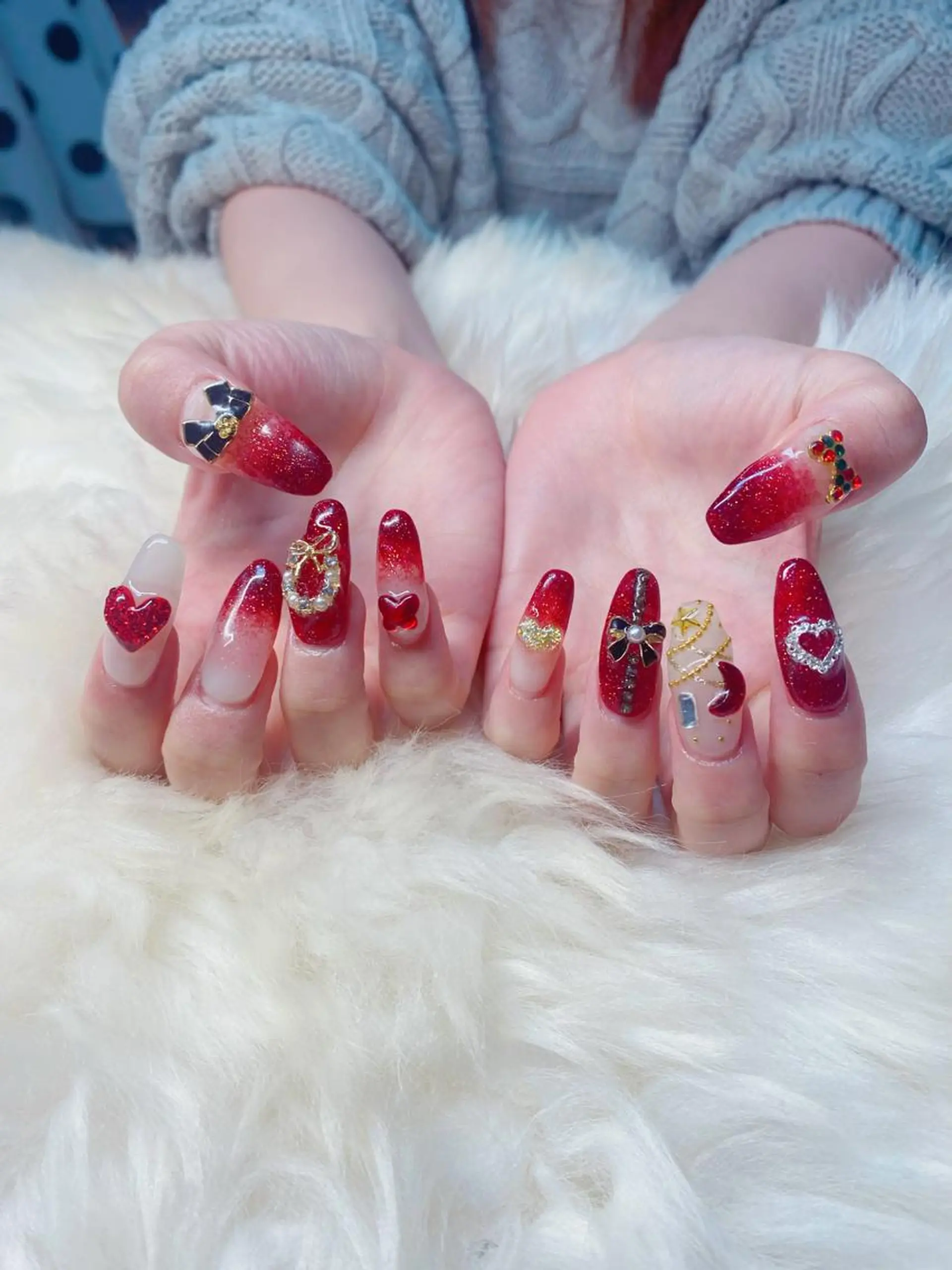 ロング ロング ハンドネイル ハンドケア 💜MIYA nail川崎店のネイルデザイン