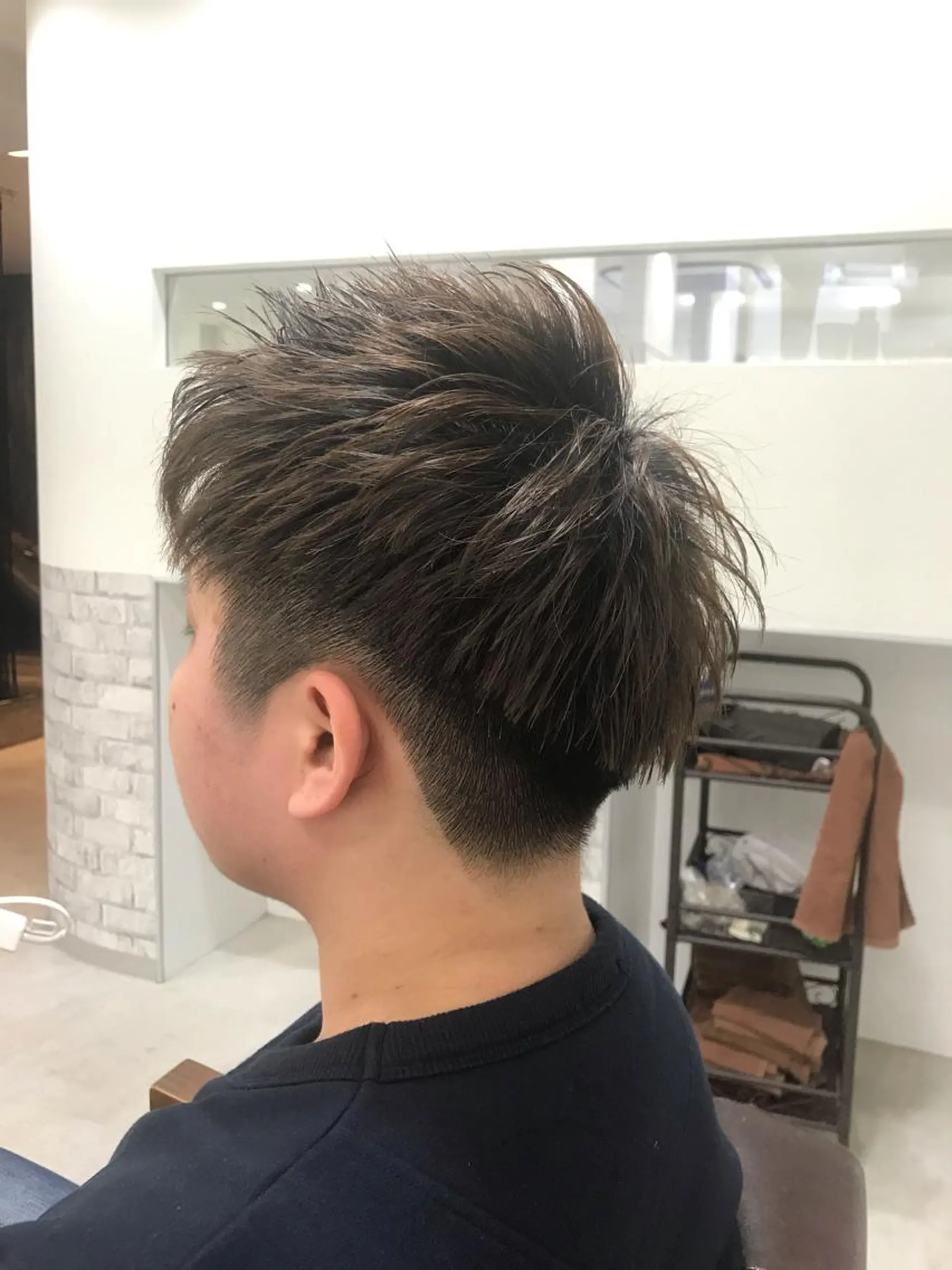 ショート パーマ メンズ アップバング ショートヘア カット ヘアカラー トリートメント マンツーマン/透明感 foi hairのヘアスタイル