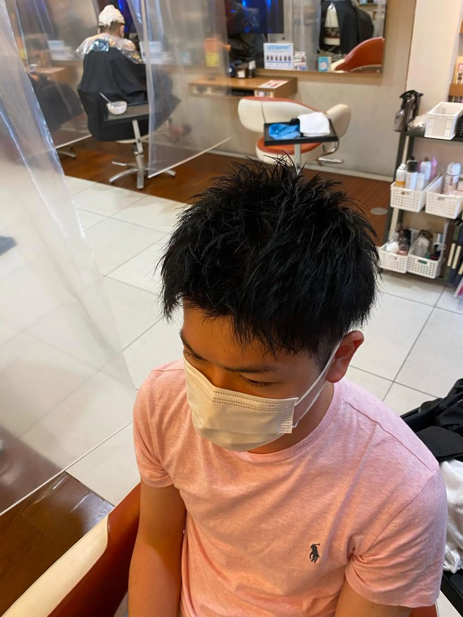 ショート ベリーショート ショートヘア カット 塩谷黎✨ブリーチ無W カラーメンズパーマ✨のヘアスタイル