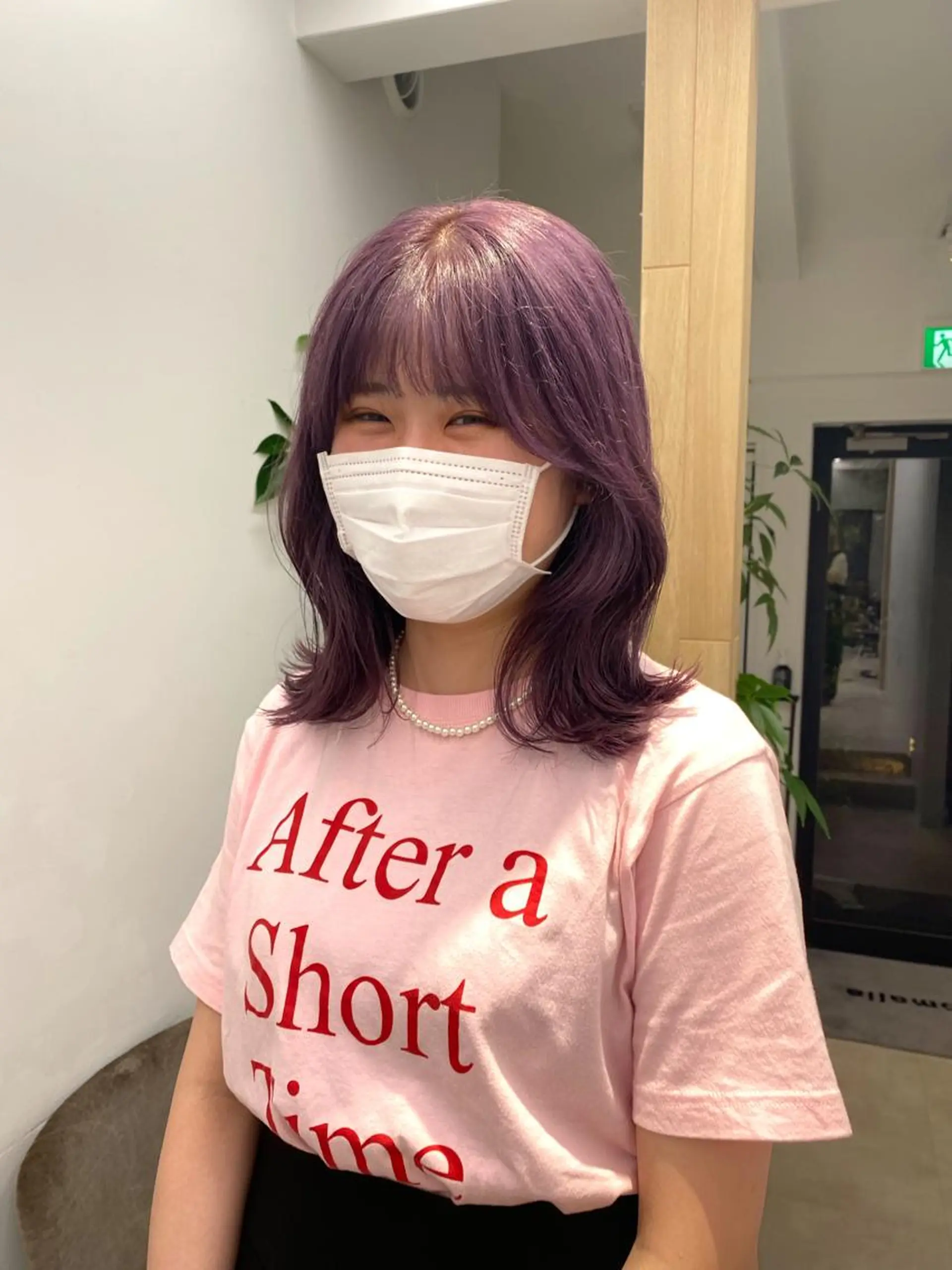 ミディアム カラー ラベンダーカラー ラベンダーピンク ピンクカラー 艶カラー 🤍🫧/makoのヘアスタイル