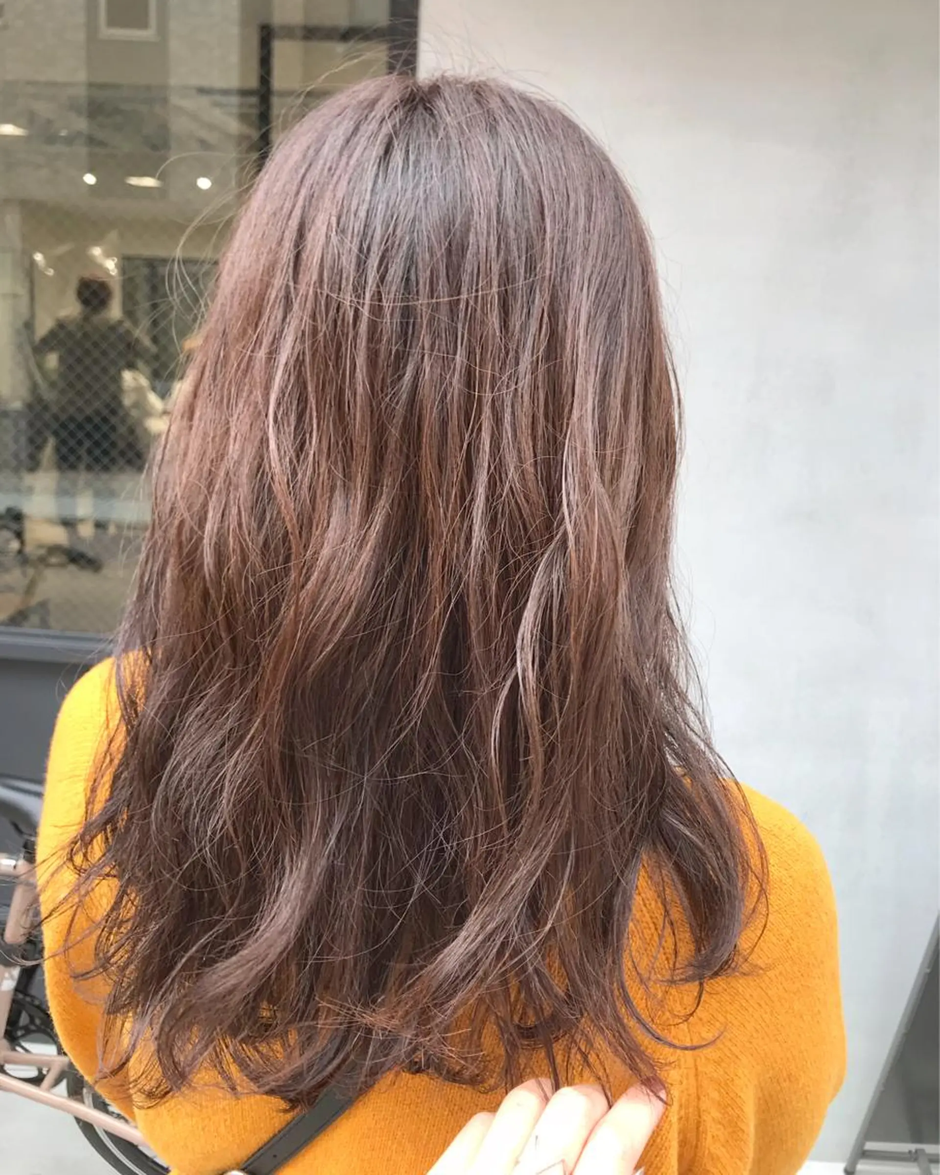 セミロング カラー 暖色カラー🍊 ボブ🌿顔周りcutのヘアスタイル