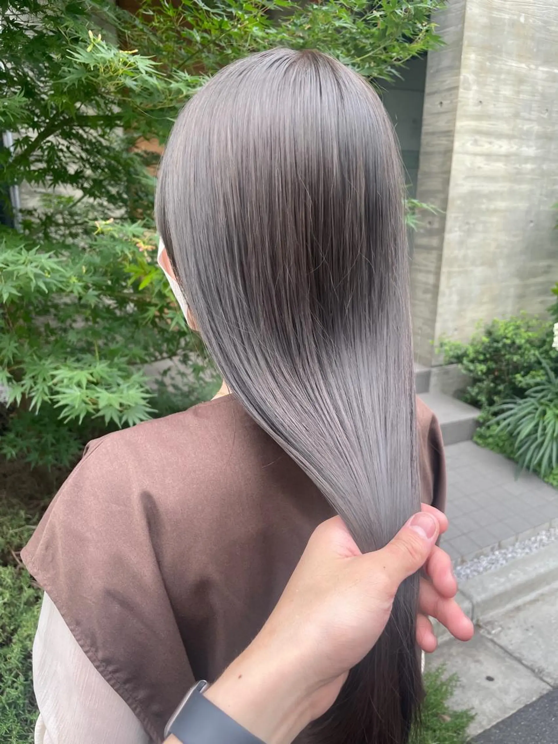 ミディアム カラー 顔周りカット× 髪質改善【リョウ】のヘアスタイル