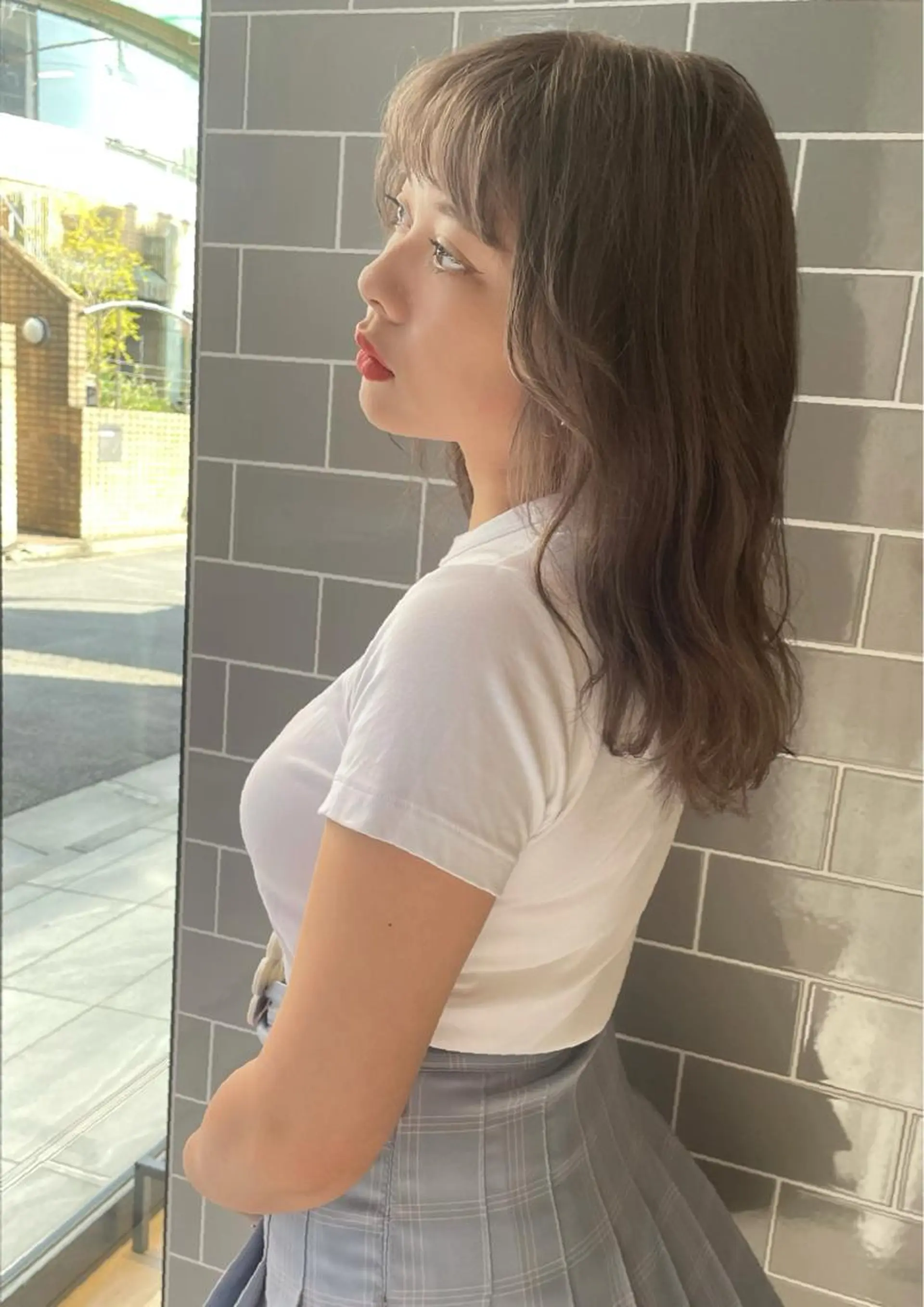 セミロング カラー LANVERY所属・うる艶ヘア💐 艶ハイトーン💐彩夏のヘアスタイル