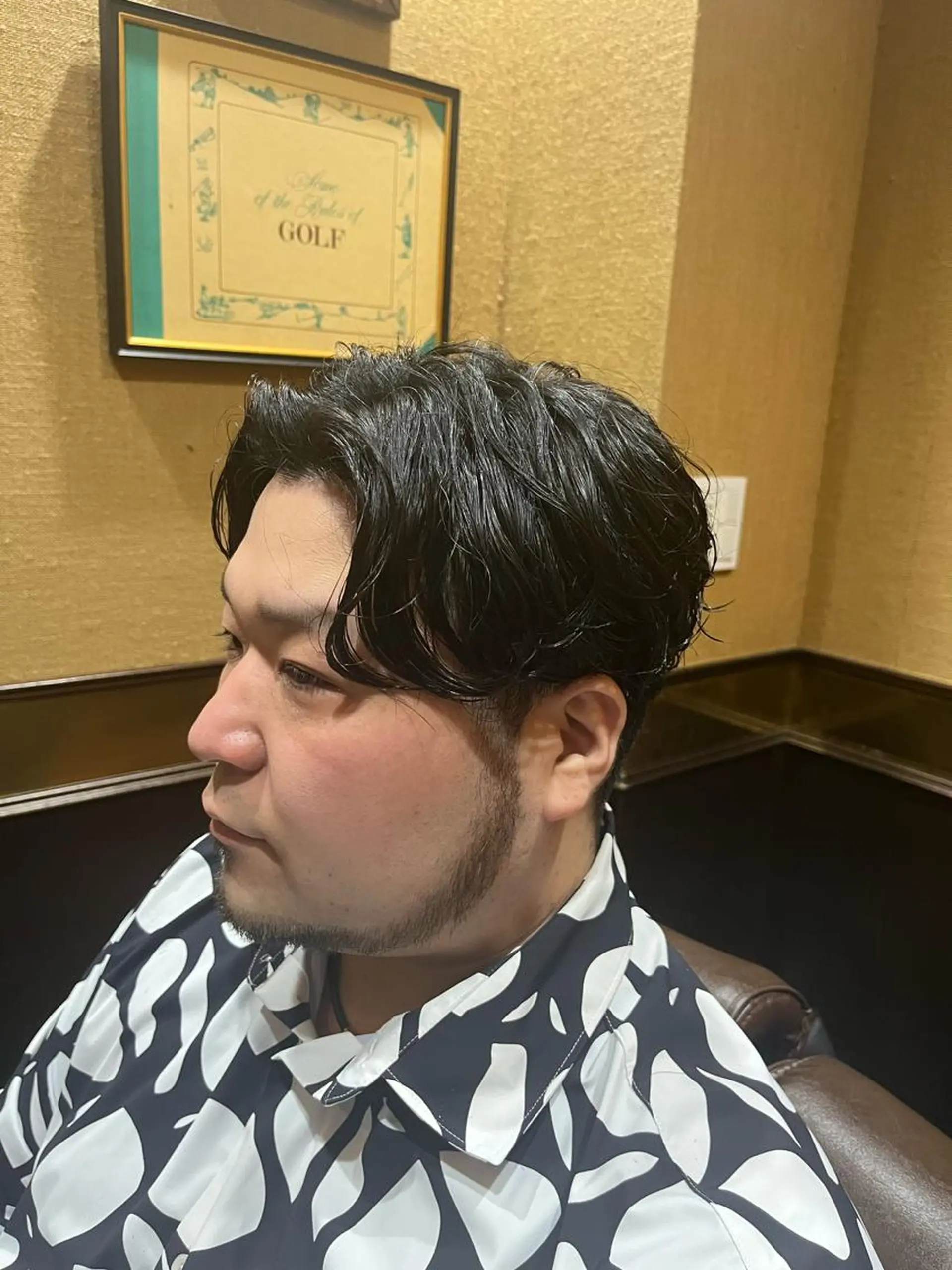 ショート パーマ メンズ メンズパーマ UNTRACE -BARBER SHOP所属・工藤 千織のヘアスタイル