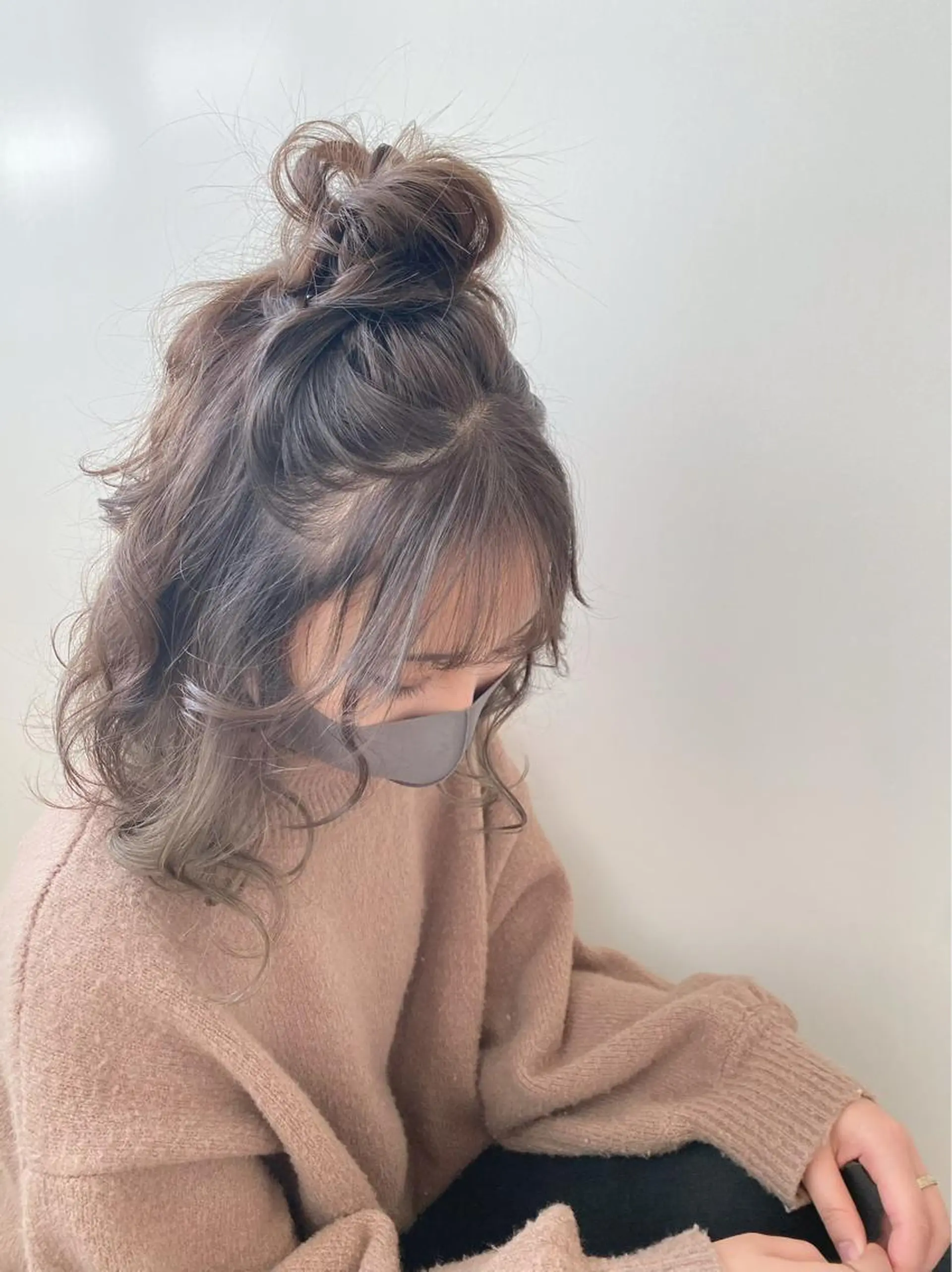 ミディアム ヘアアレンジ ハーフアップ お団子ヘア GRANLUSSO 〜グランルッソ駅前店所属・木口 嘉美のヘアスタイル