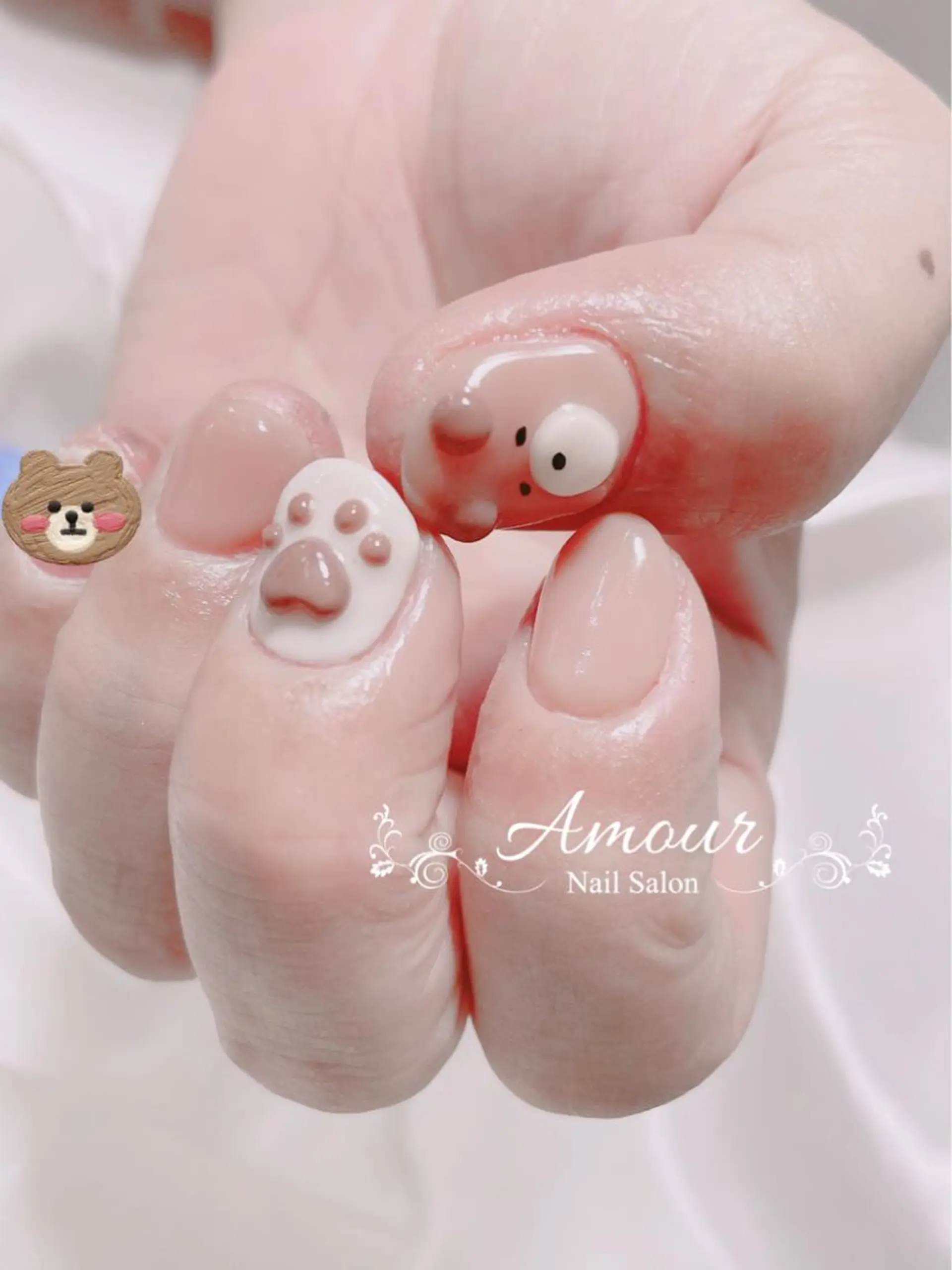 ネイル ぷっくりネイル nailsalon ♡amour♡のネイルデザイン