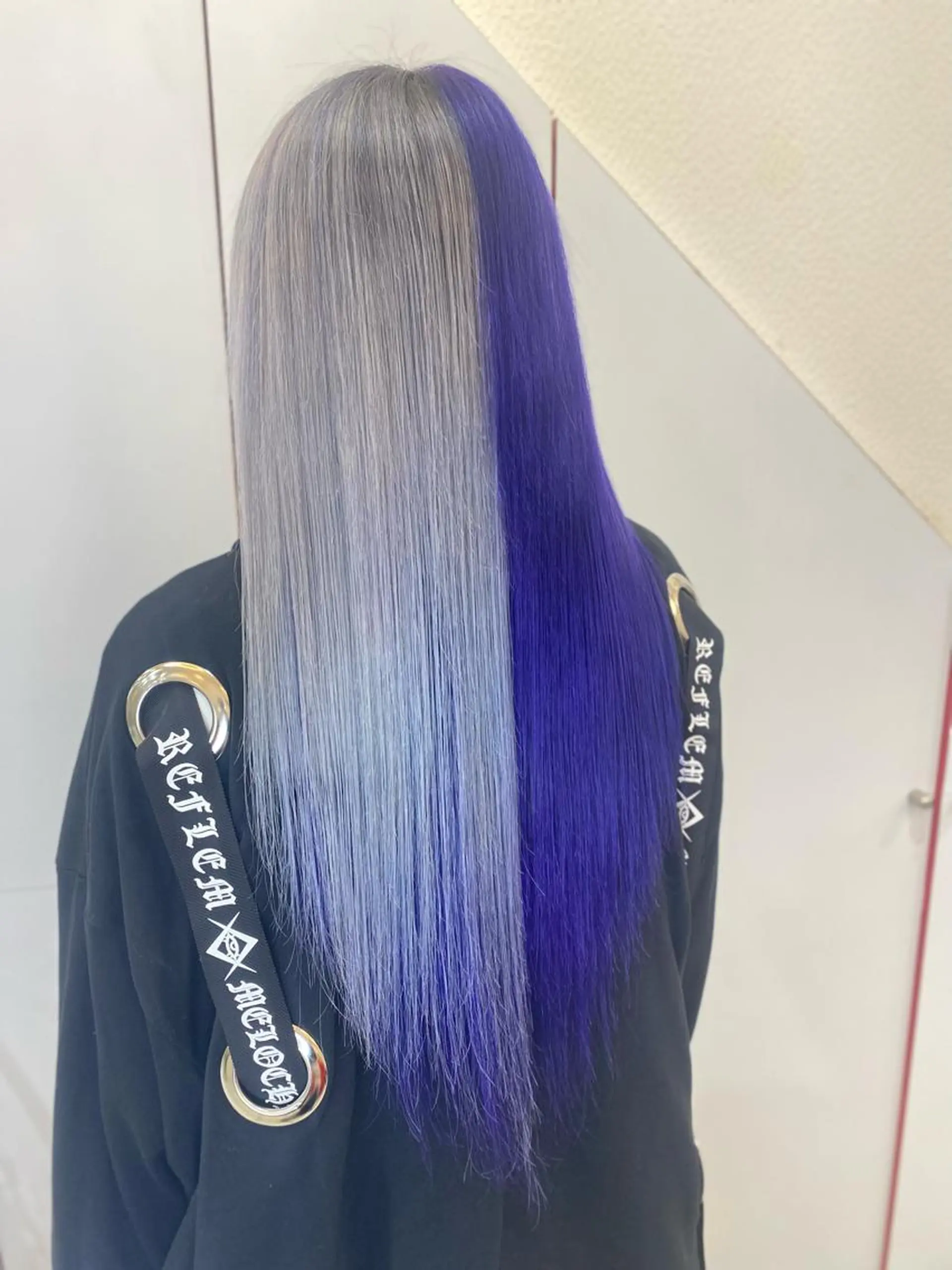 ロング パープルカラー ゆぴ☾‪/推しカラー /ハイトーンのヘアスタイル
