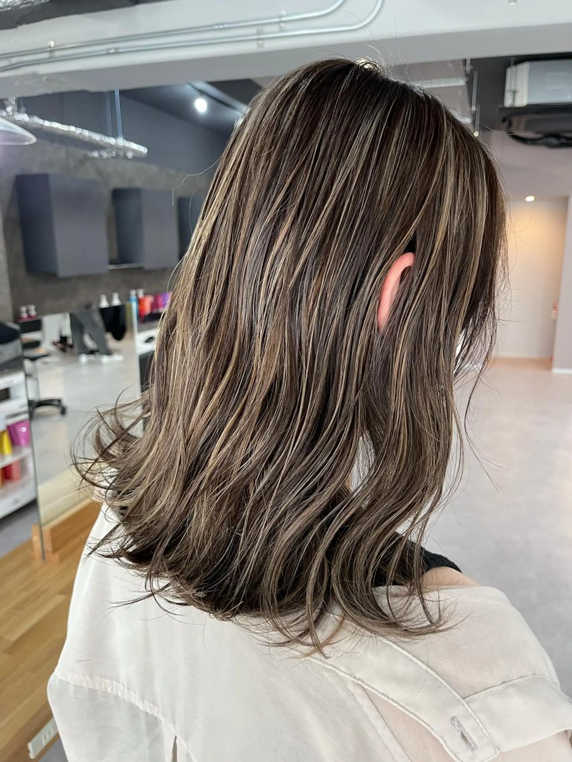 セミロング カラー Reb_keiji 👑小倉圭司のヘアスタイル