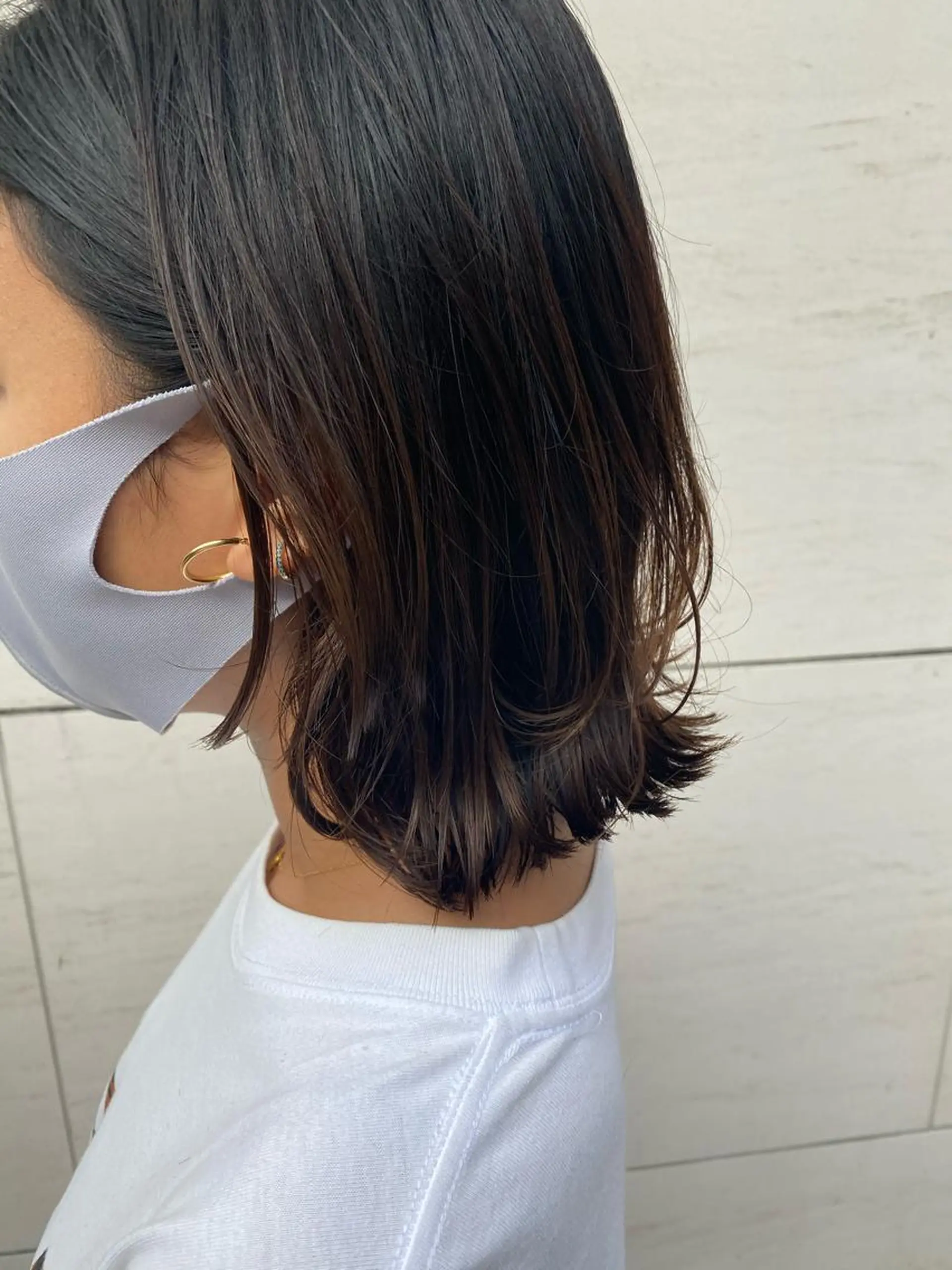 ミディアム カット 丸山 史香のヘアスタイル