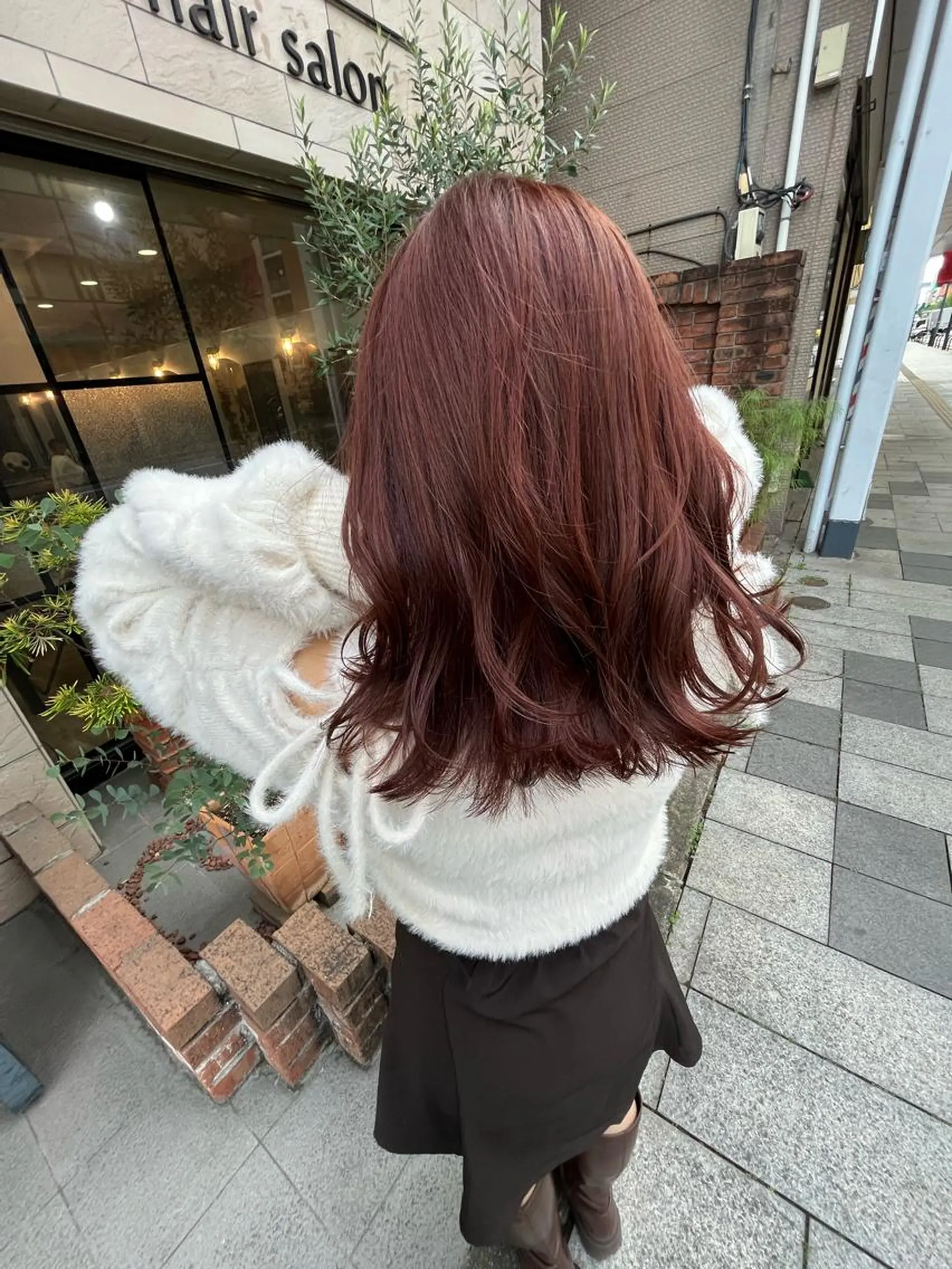 ミディアム カラー ブラウンカラー ショコラブラウン ピンクカラー ヘアカラー トリートメント SHIAN 八王子👼鬼塚さやかのヘアスタイル