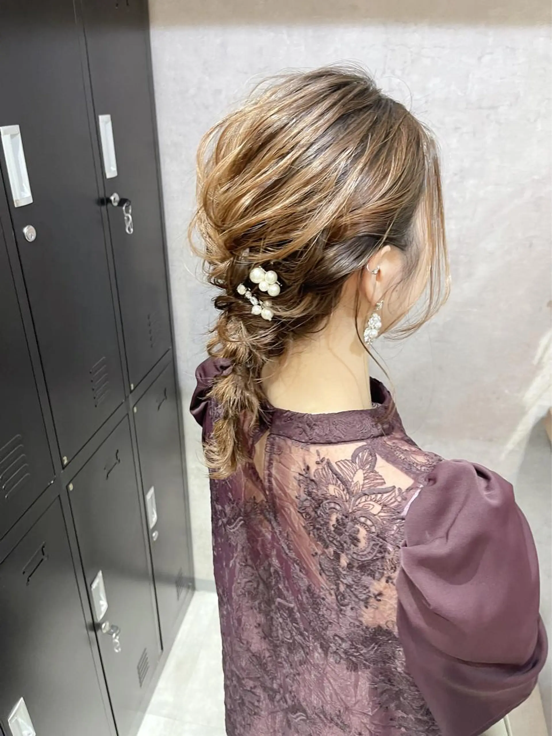 ヘアアレンジ ヘアセット 松井那津子 /ハイライトブリーチのヘアスタイル