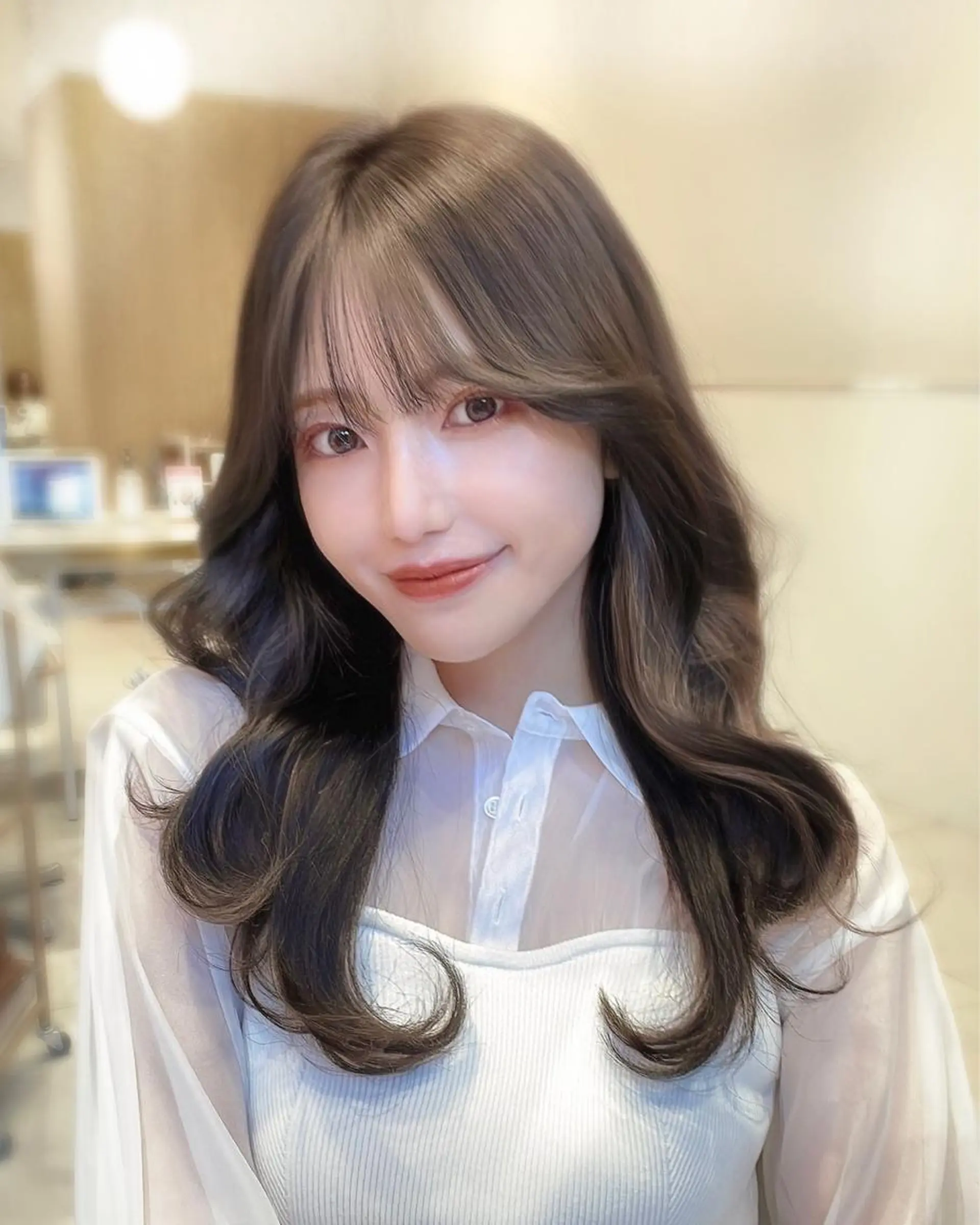 ロング カラー ヘアアレンジ Toiro所属・🤎小顔レイヤー /ベージュ🤎友香のヘアスタイル