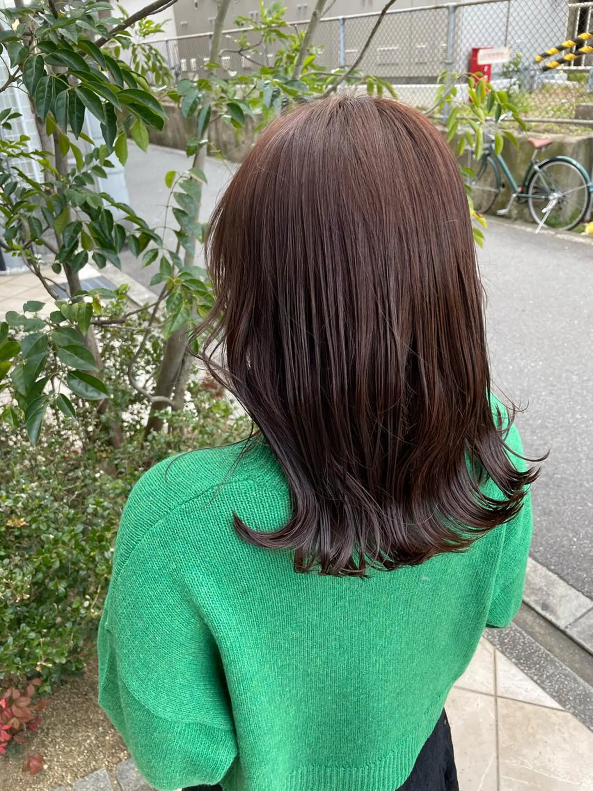 セミロング ピンクブラウン 亀川蓮 Agu hairのヘアスタイル
