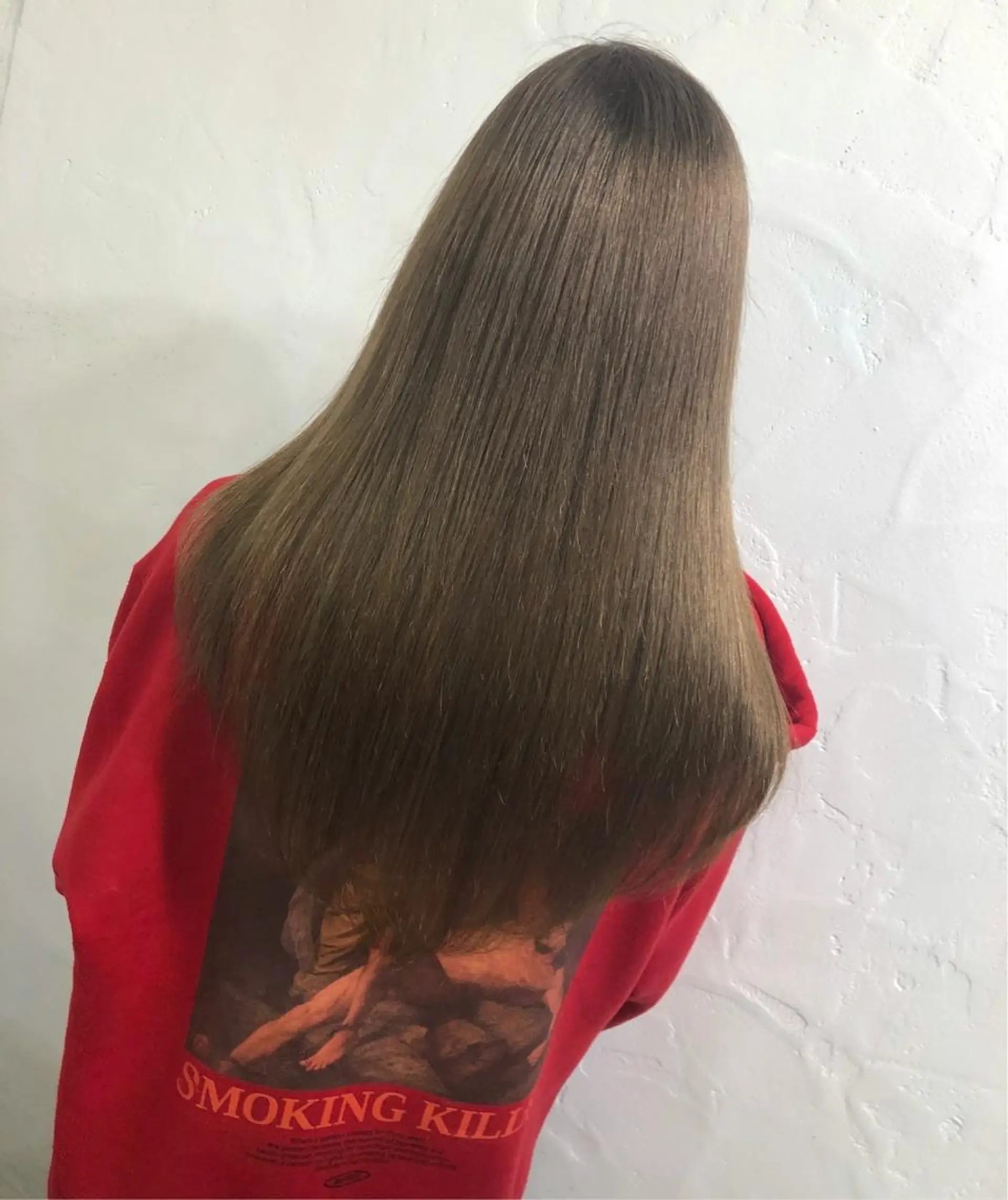 ロング カラー 透明感カラー オレンジ ハイトーン特化サロン 🍑momo🍑のヘアスタイル