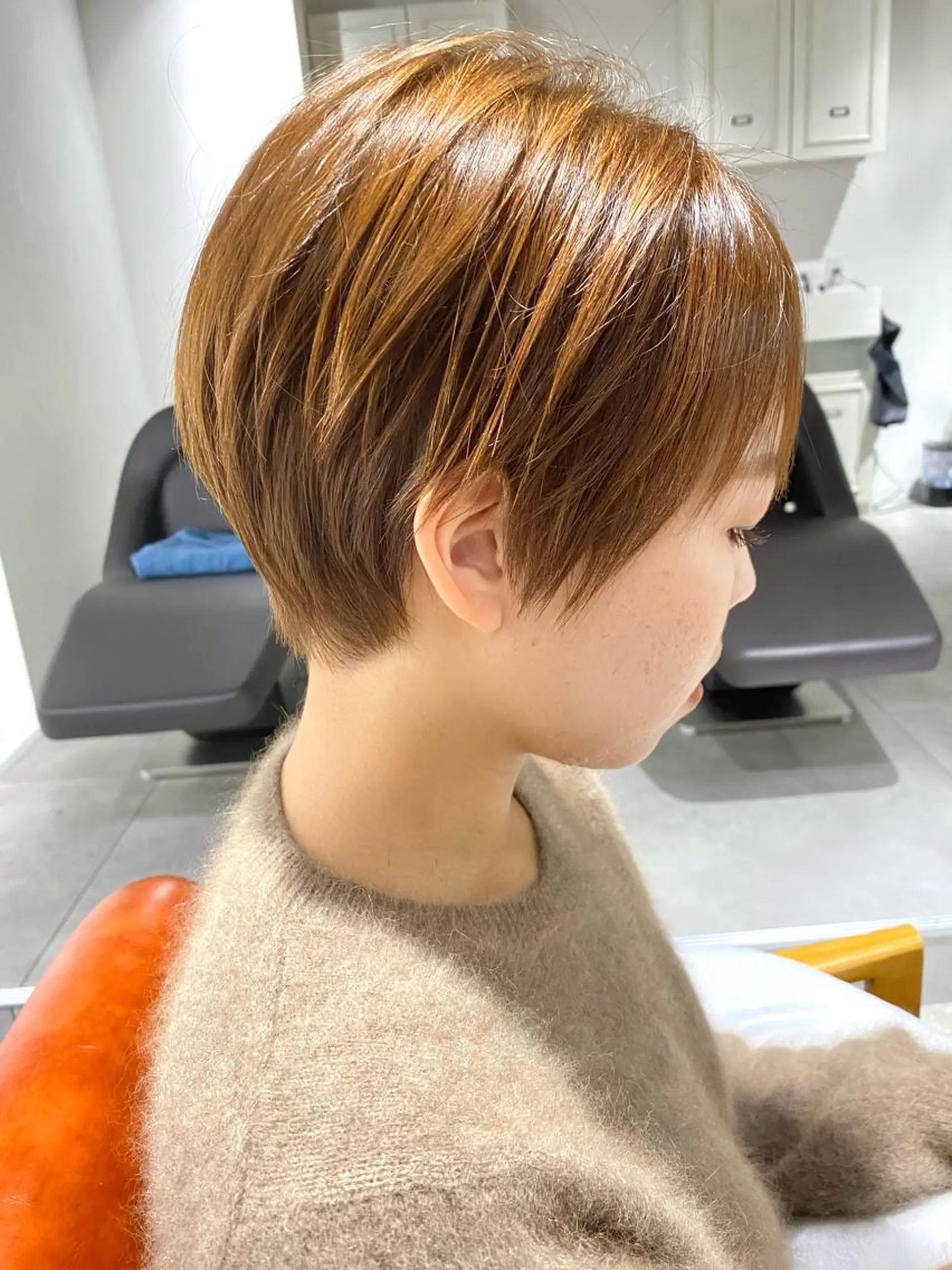 ショート マニッシュショート ショートヘア カット パーマ ✨圧倒的満足度◎ 小顔美人ショート✨佃のヘアスタイル