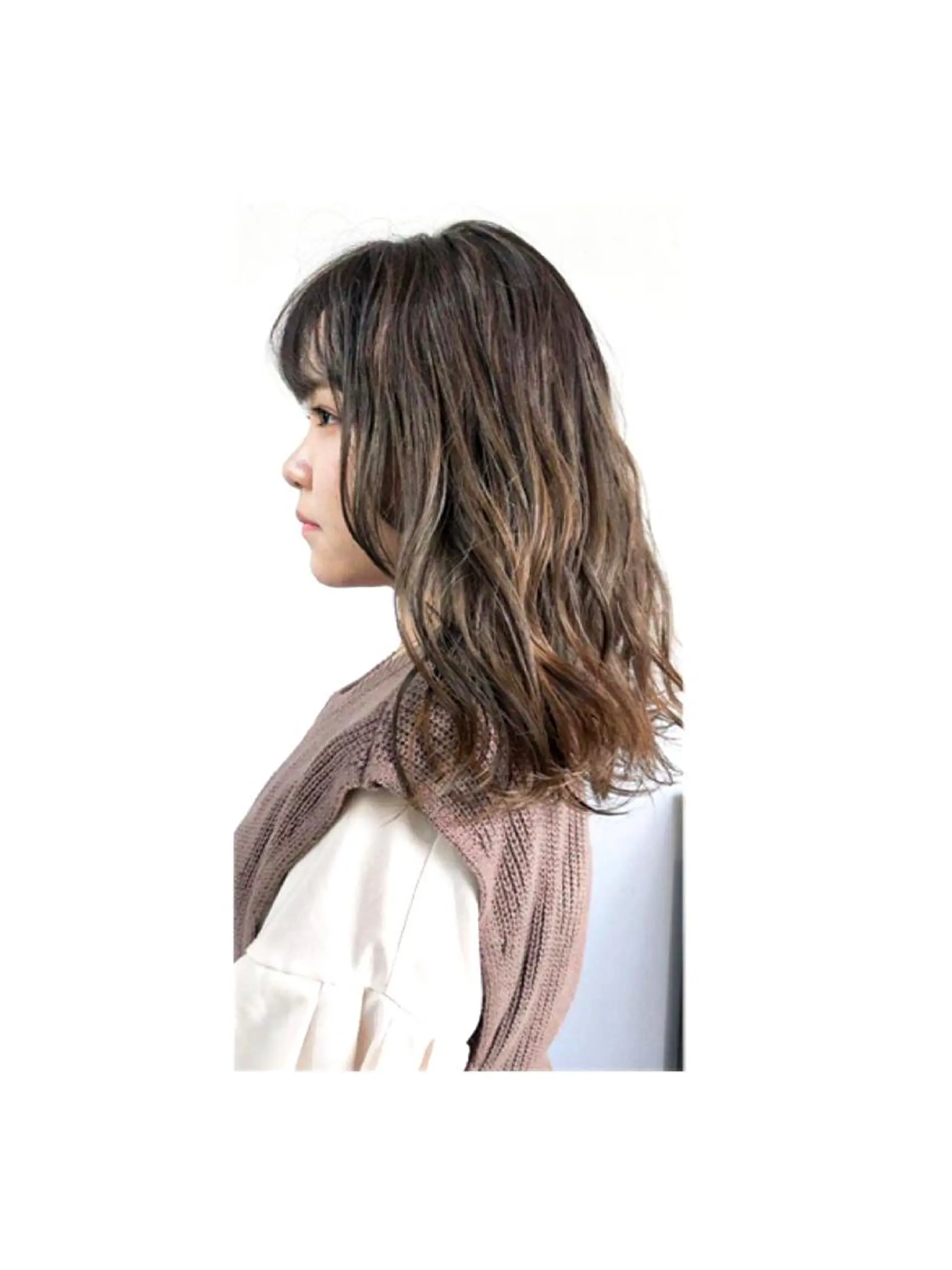 セミロング カラー パーマ ワタベ ハヤト/ トップデザイナーのヘアスタイル