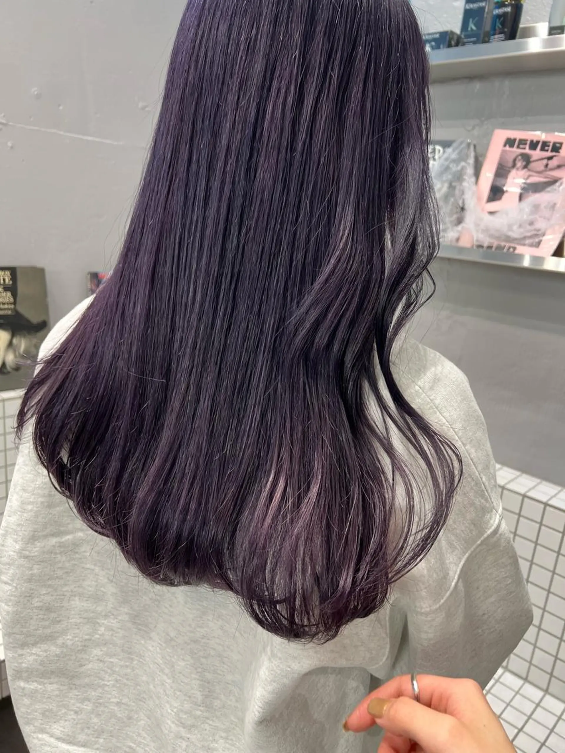 ロング カラー ダブルカラー 髪質改善 トリートメント 【韓国ヘア・ネイル】 HINATA🍒のネイルデザイン