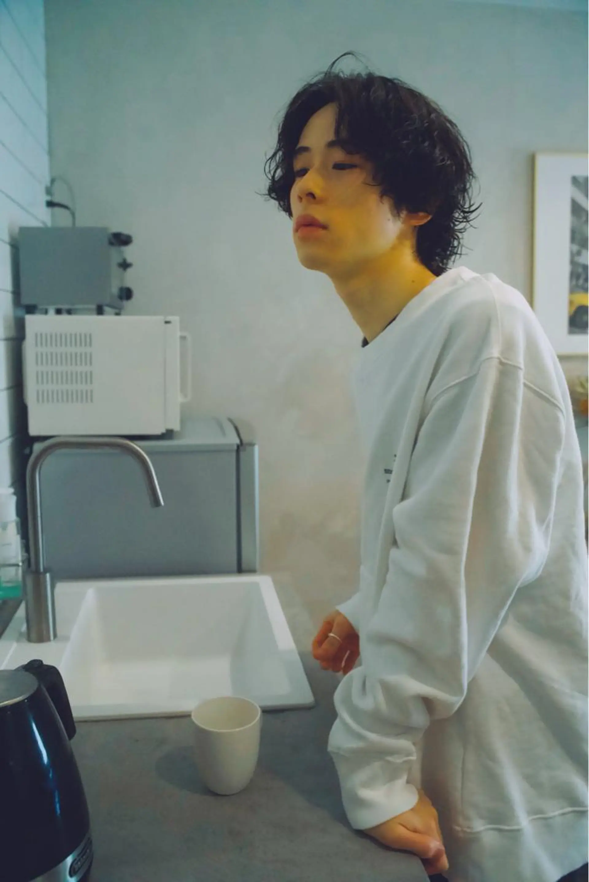 ミディアム パーマ メンズ カット パーマ トリートメント ヘッドスパ おしゃれパーマ メンズ特化/みーまんのヘアスタイル