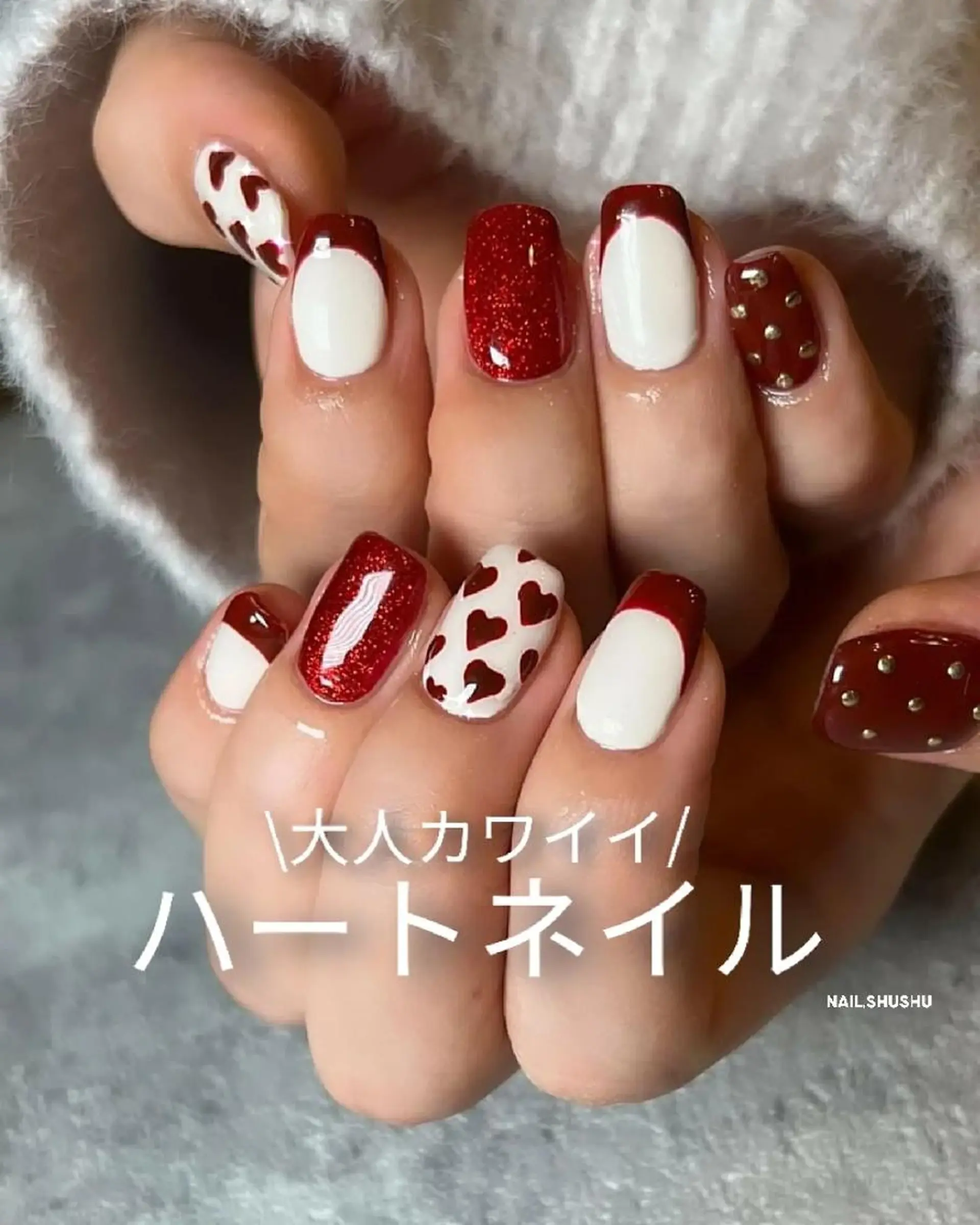 ネイル 持ち込み ニュアンスネイル シンプルネイル 冬ネイル 3dパーツ/流行り 👧shushu❤️のネイルデザイン