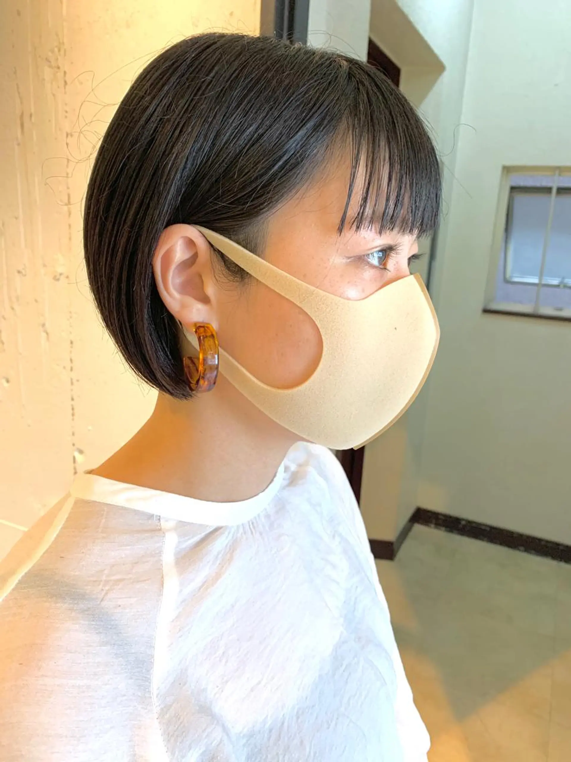 ショート カラー グレージュ ラベンダーカラー ラベンダーグレージュ ラベンダーグレー ショートヘア Fuuu《フゥ》所属・シノザキ シンゴのヘアスタイル