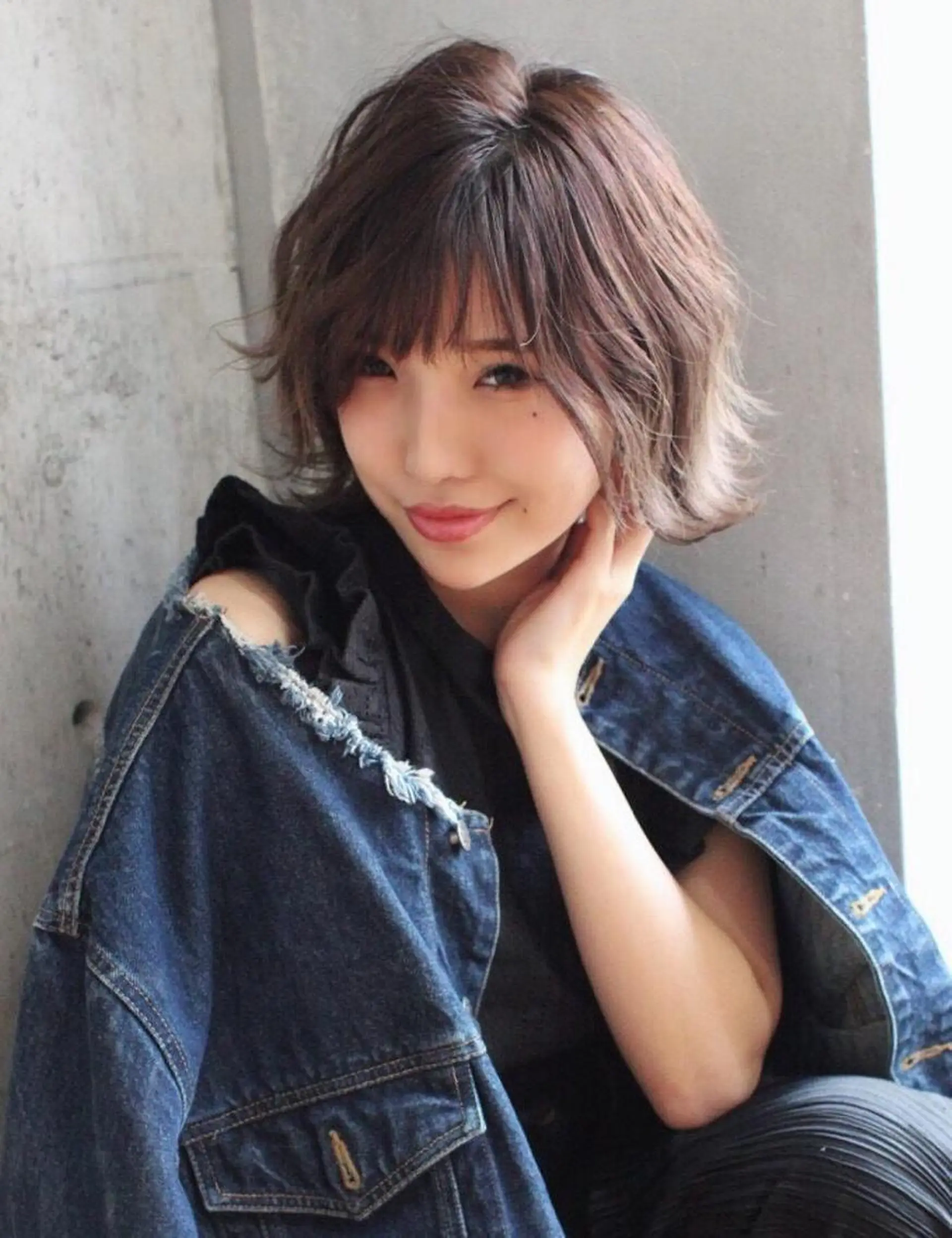 ショート カラー アッシュ グラデーションカラー ラベンダーカラー ラベンダーアッシュ ショートヘア Cuon所属・✨ご新規様のみ✨ ウンノのヘアスタイル