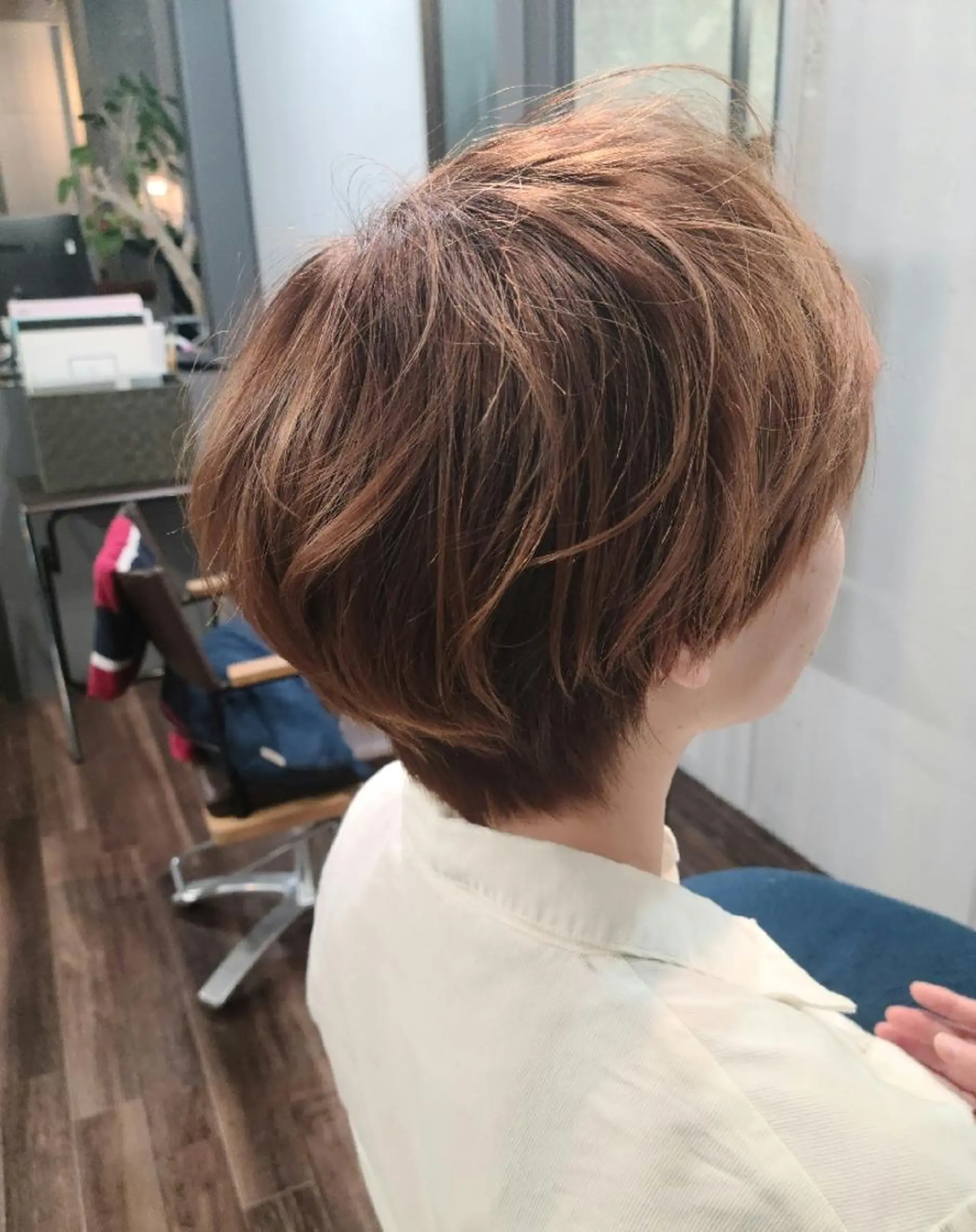 ショート カラー ヘアアレンジ ベージュカラー オレンジ オレンジベージュ カット ヘアカラー トリートメント terra✂️川嶋 大輔のヘアスタイル