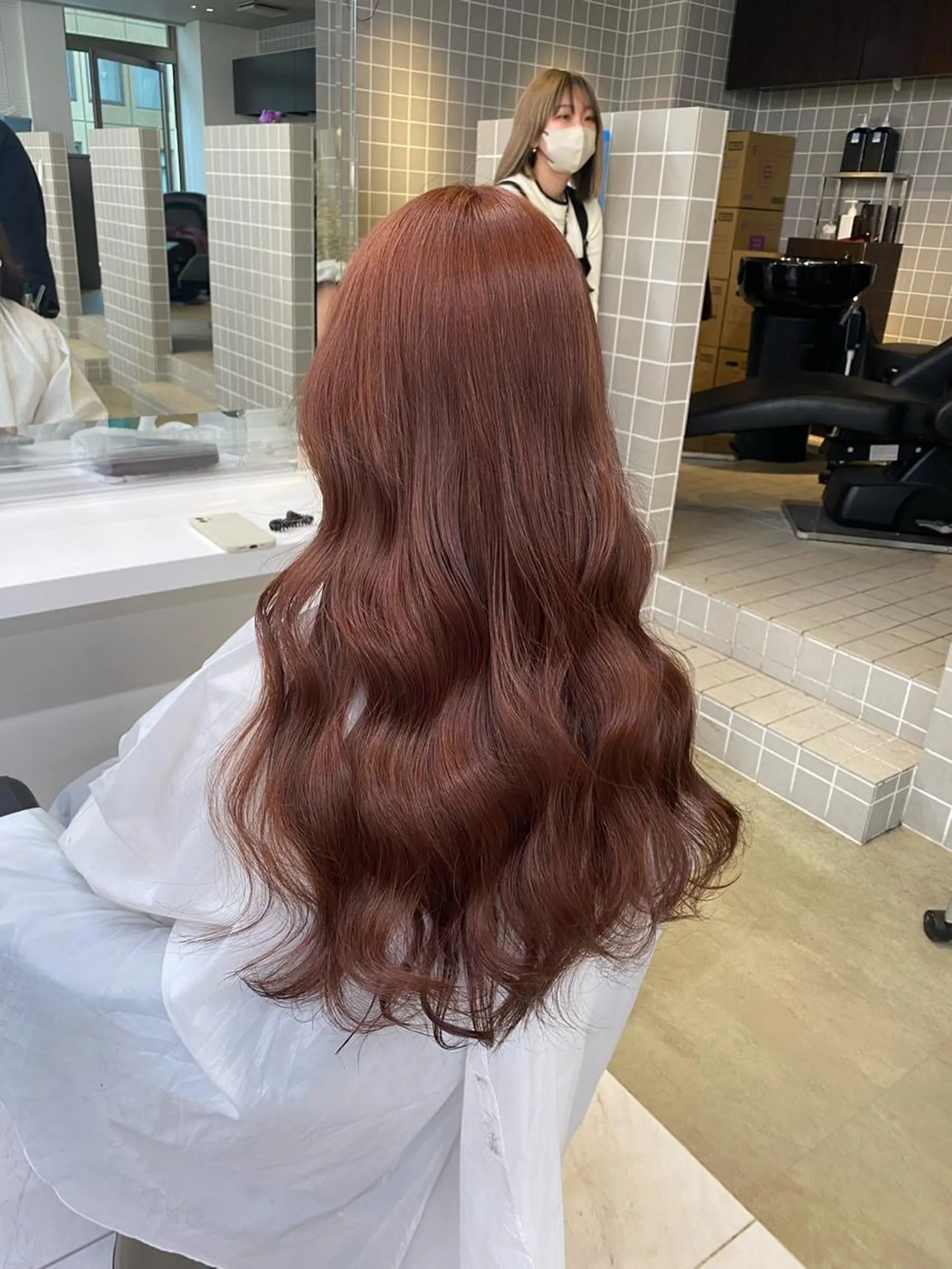 ロング カラー ヘアアレンジ キッズ ベージュカラー ピンクカラー ピンクベージュ TRUNAIL&EYE所属・TRU Shino🦋のマツエク・マツパデザイン