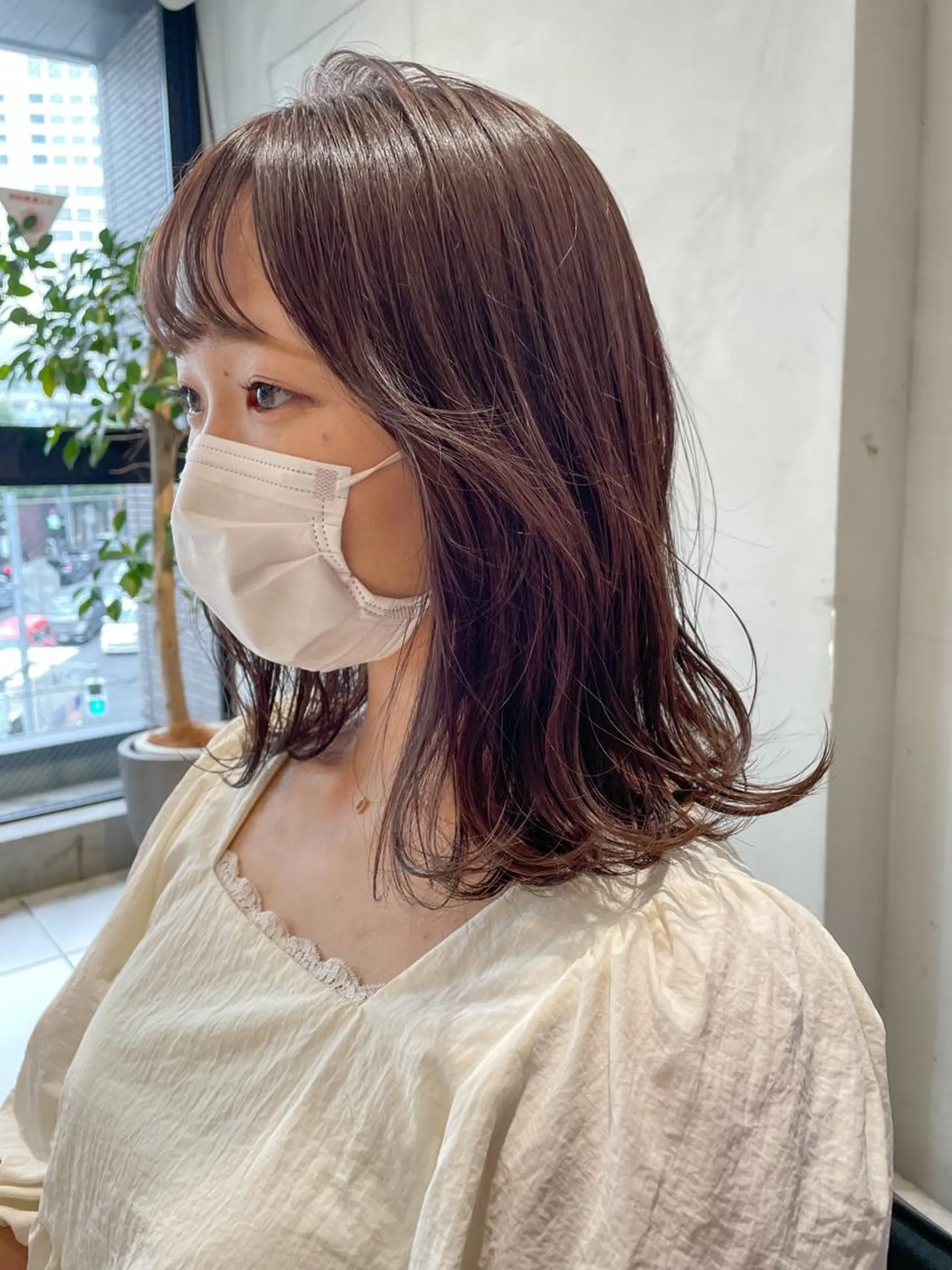 ミディアム カラー ブラウンカラー ココアブラウン ヘアカラー トリートメント ヘッドスパ ヘアセット 圧倒的透明感カラー nana🦕のヘアスタイル