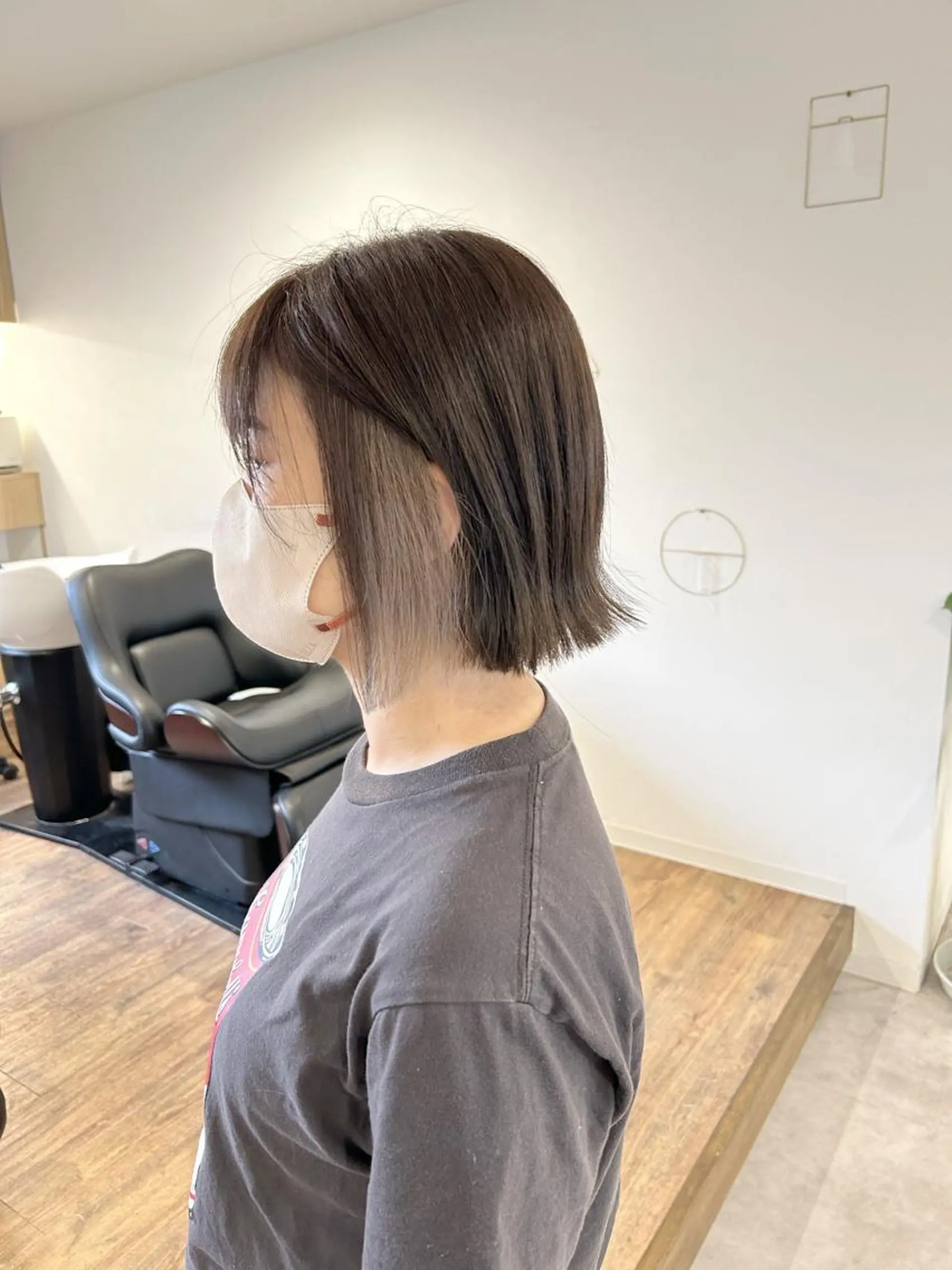 ショート カラー アッシュ アッシュグレー アッシュグレージュ バレイヤージュ ベージュカラー ヘアカラー ボブ/ハイトーン 立川loose 下田のヘアスタイル