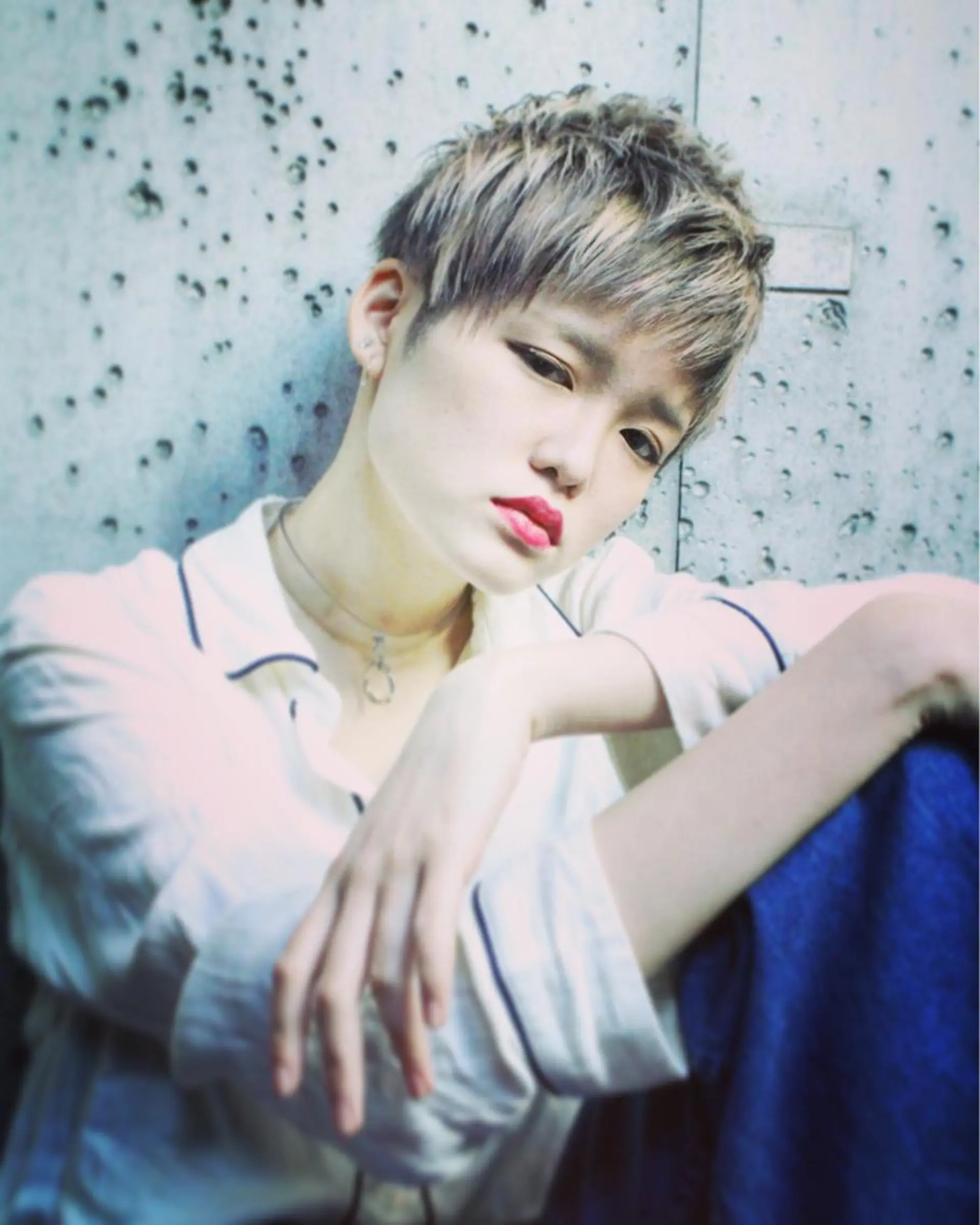 ショート ハンサムショート ハイライト ショートヘア Brooch ブローチのヘアスタイル