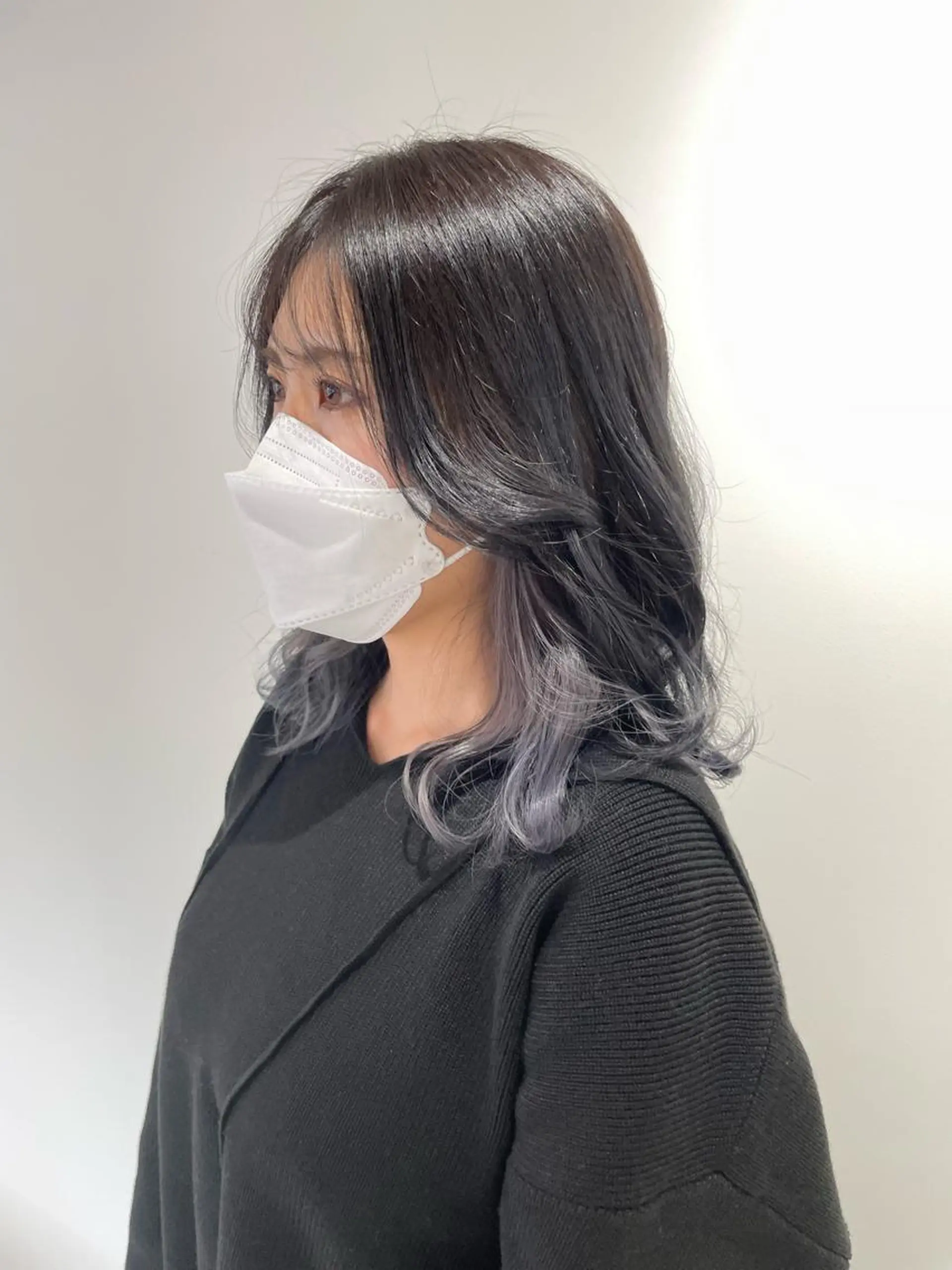 ロング カラー イヤリングカラー GO TODAY SHARE SALON 原宿本店所属・ブリーチ/ハイトーン 艶カラー/ユリナのヘアスタイル